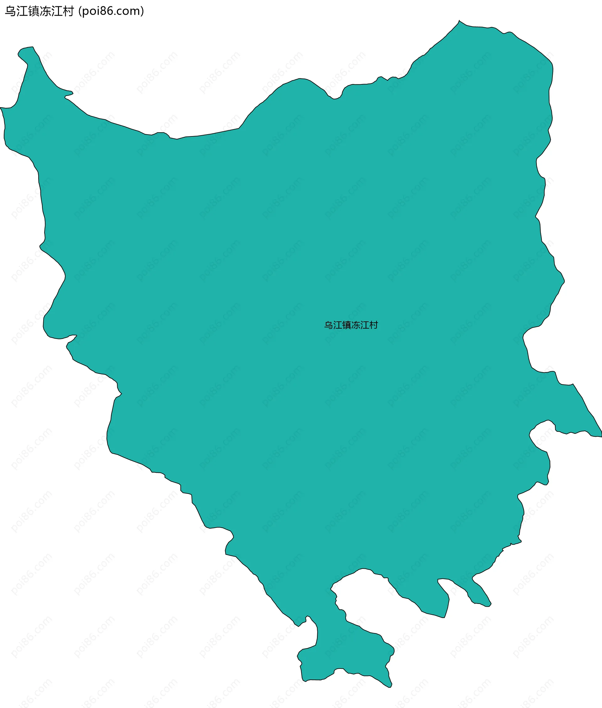 乌江镇冻江村边界地图