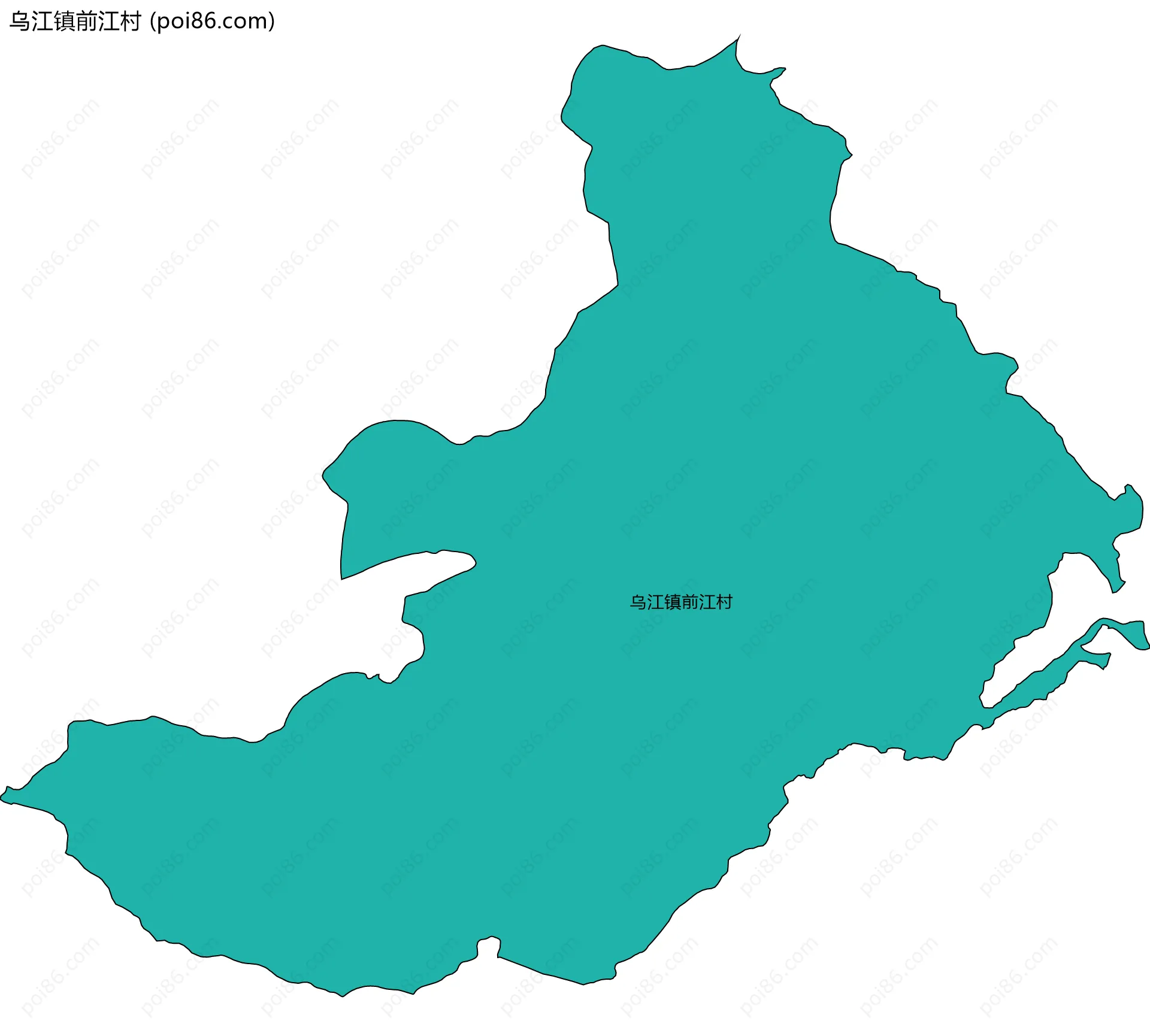 乌江镇前江村边界地图