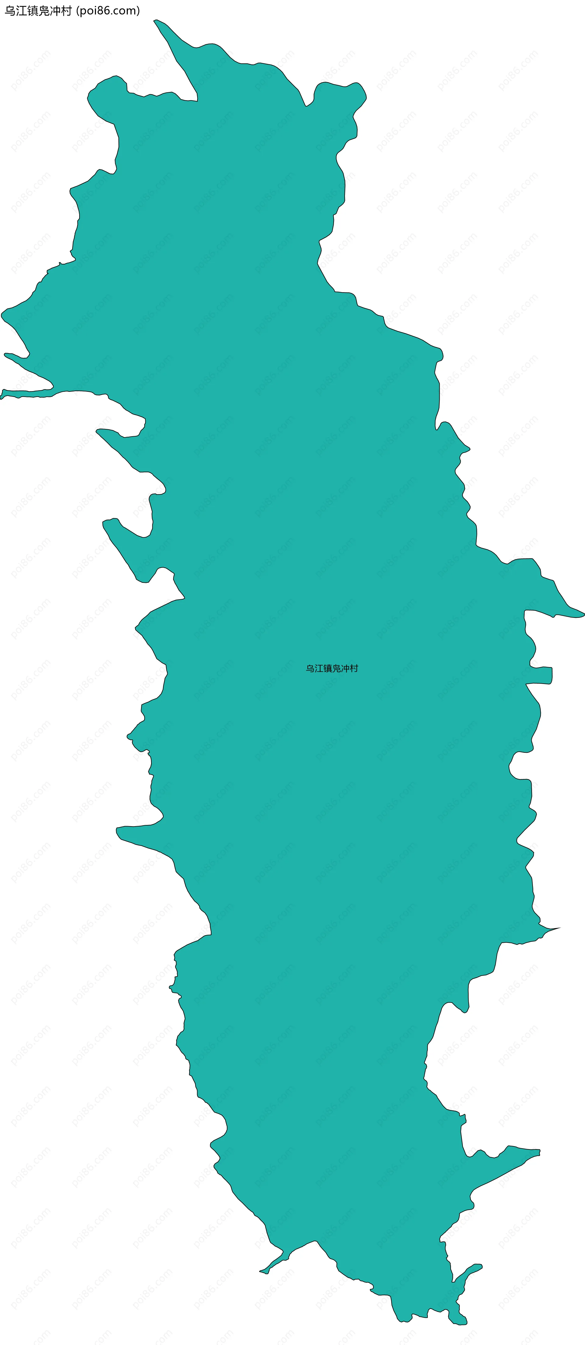 乌江镇凫冲村边界地图