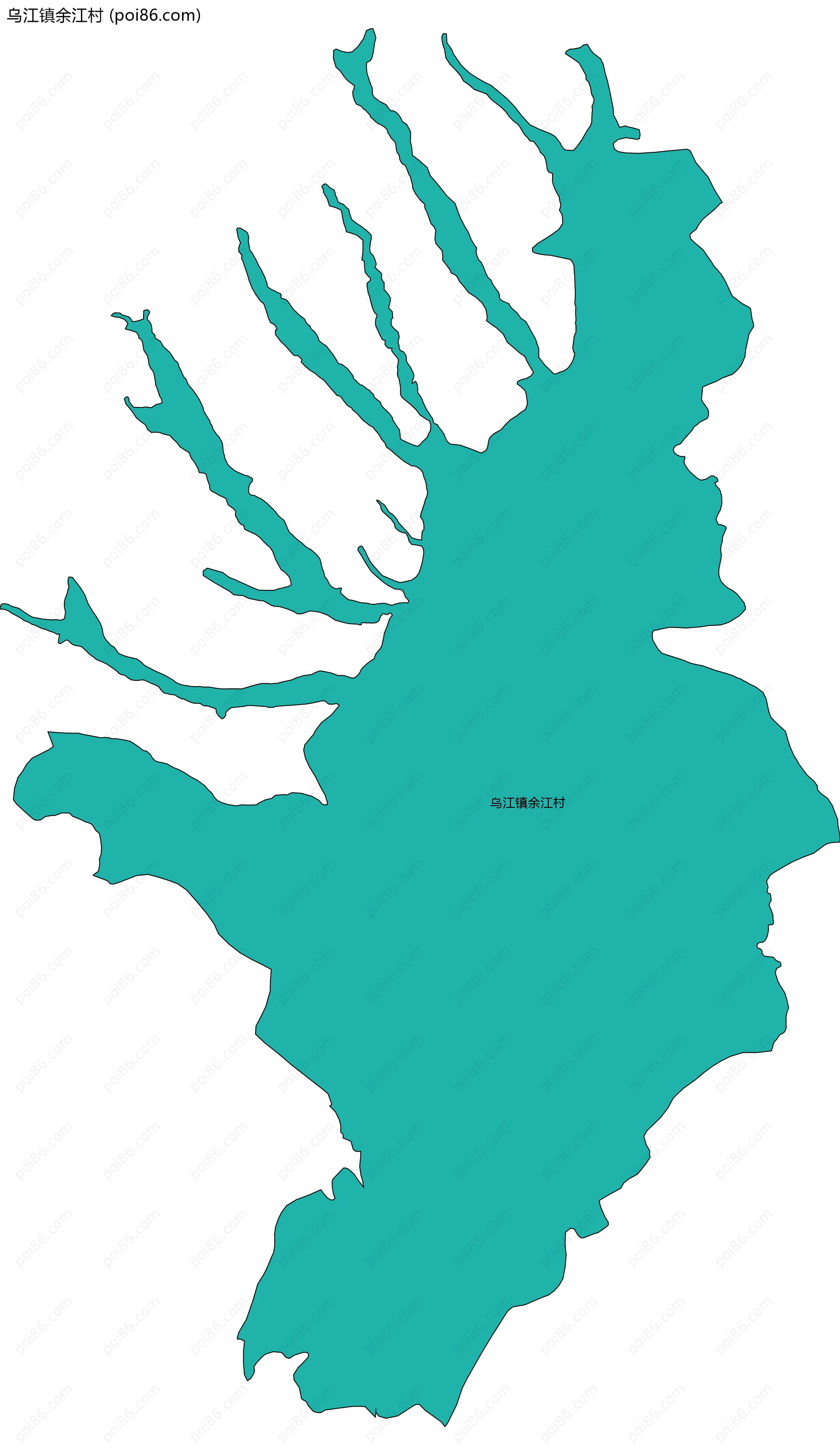 乌江镇余江村边界地图