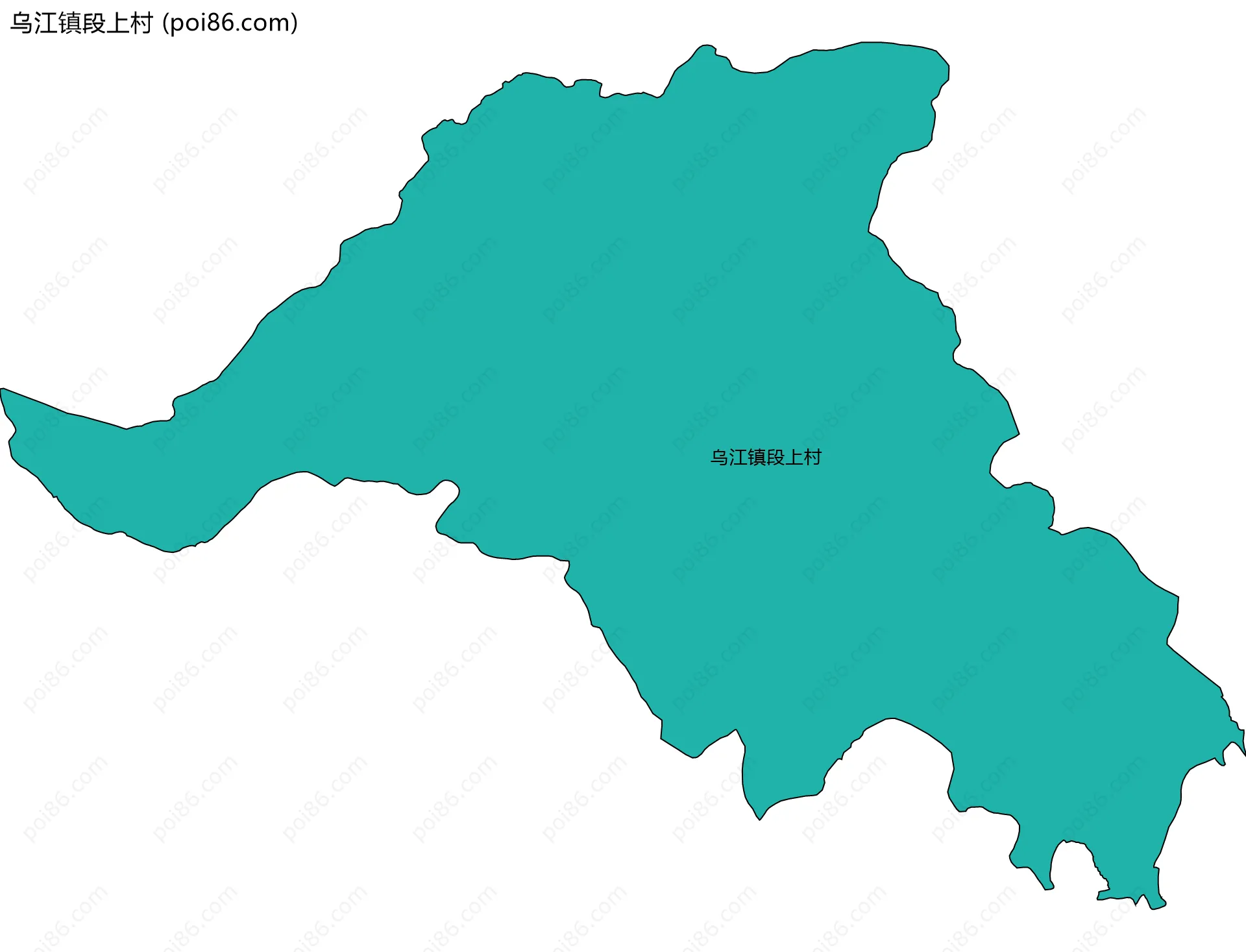 乌江镇段上村边界地图