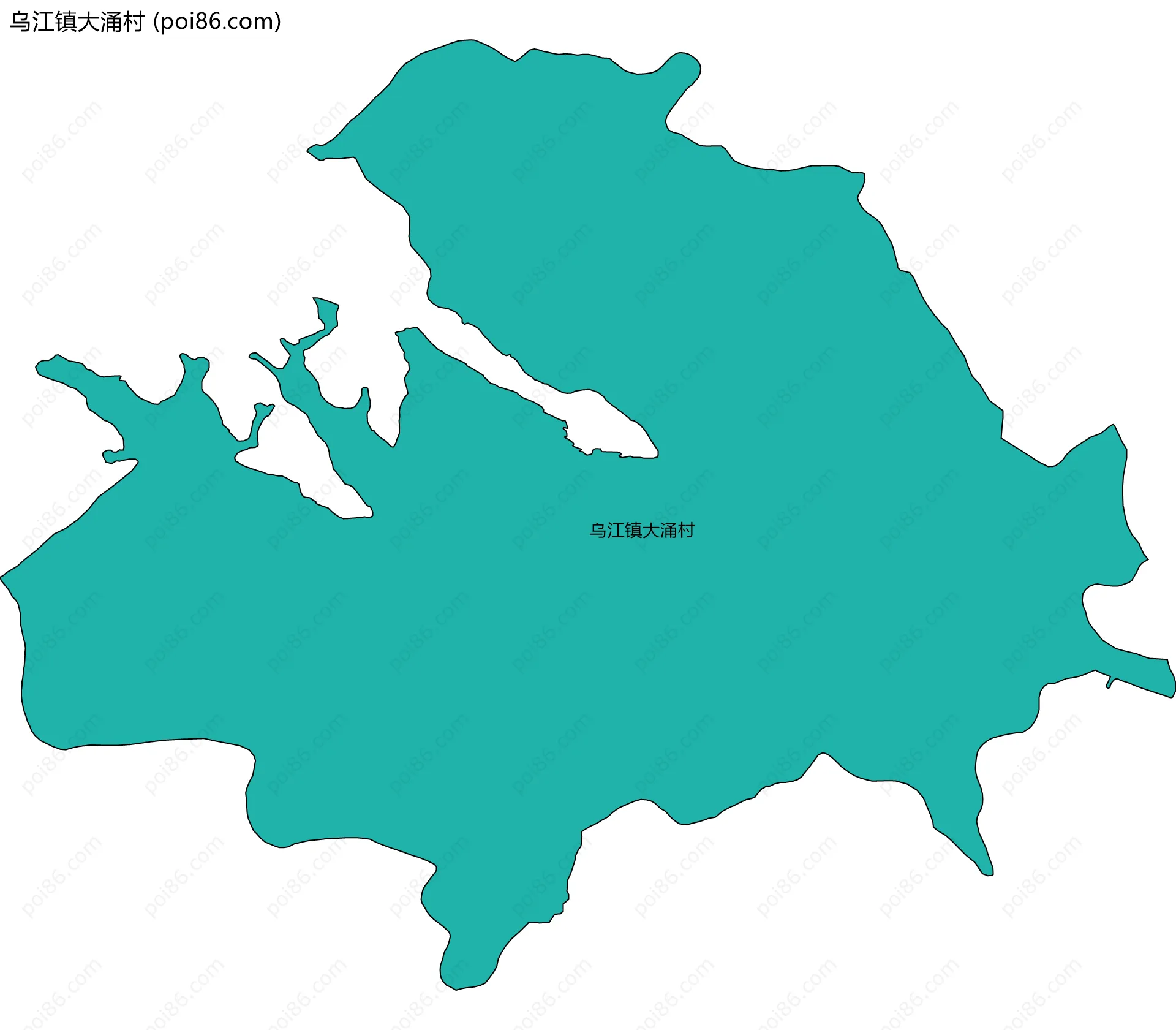 乌江镇大涌村边界地图