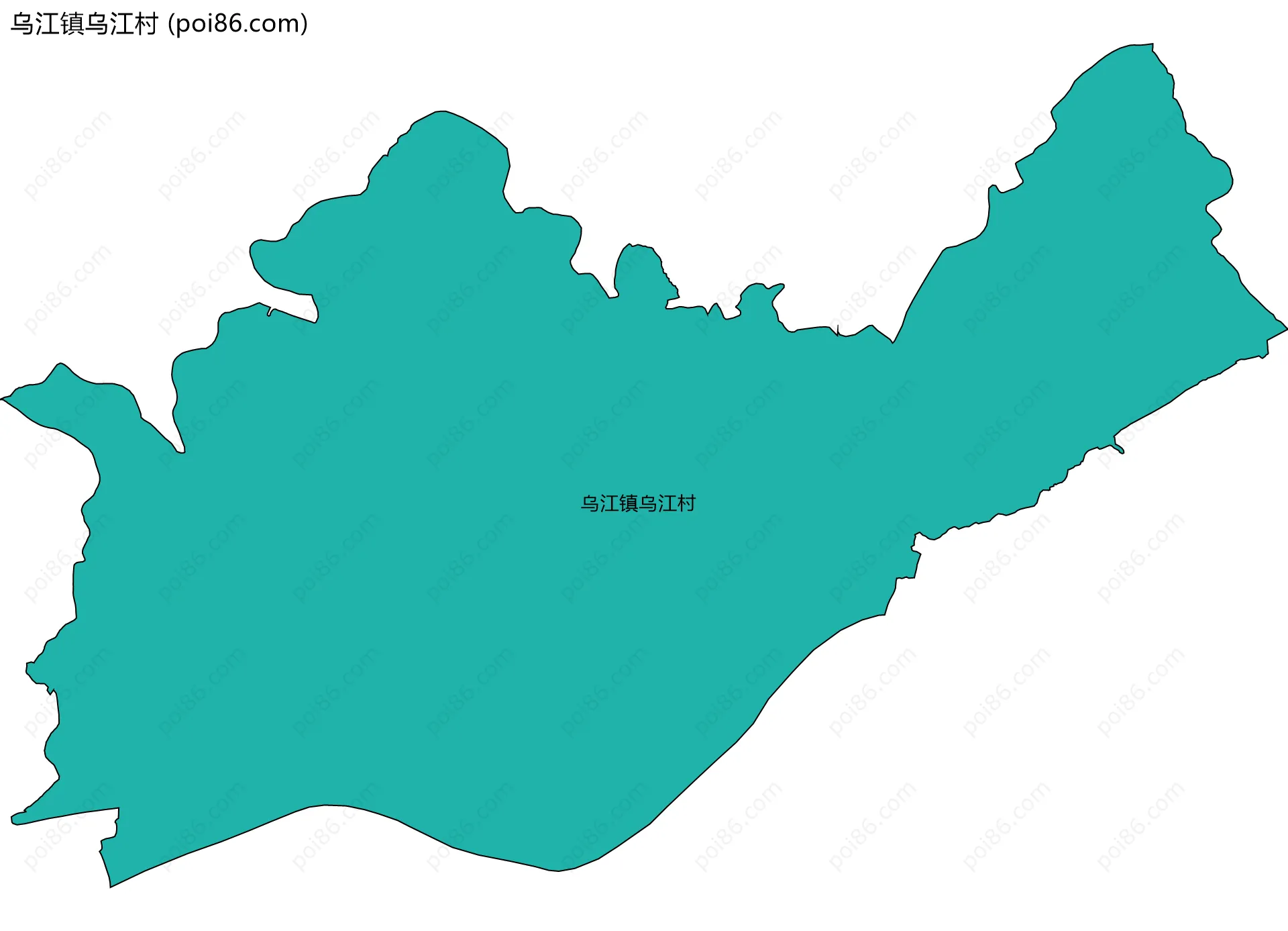 乌江镇乌江村边界地图