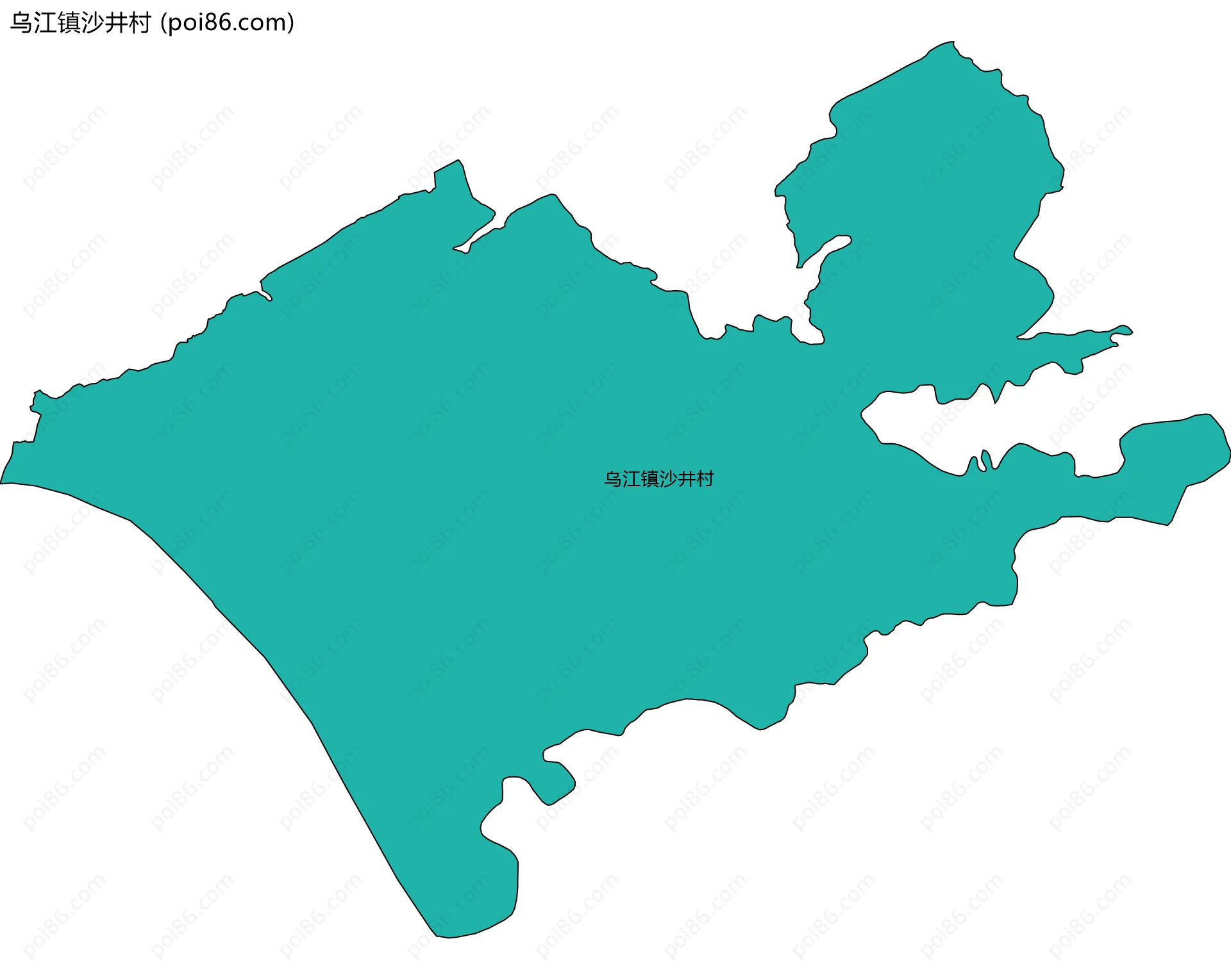 乌江镇沙井村边界地图