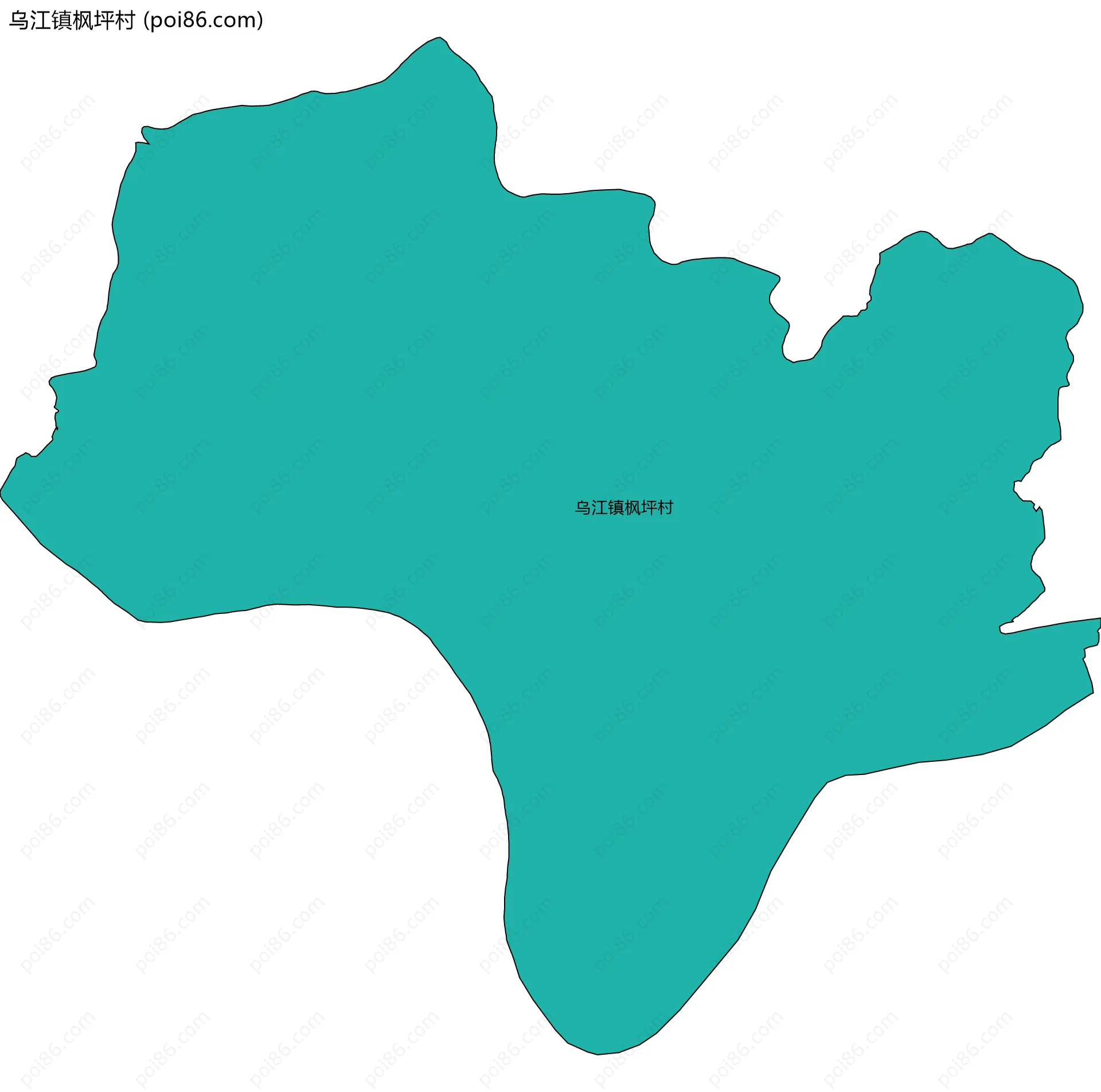 乌江镇枫坪村边界地图