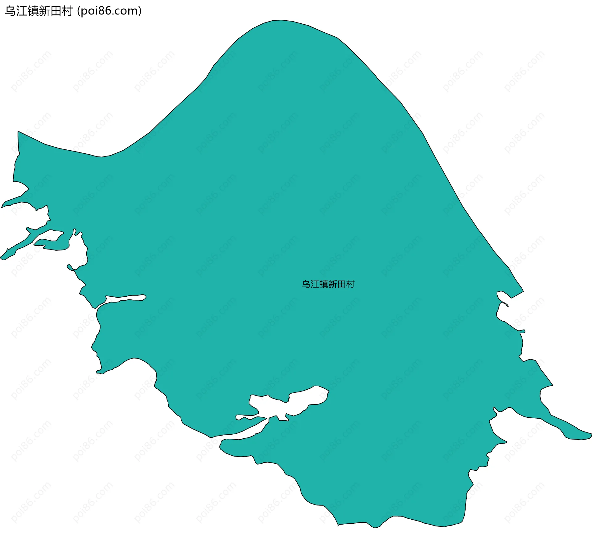 乌江镇新田村边界地图