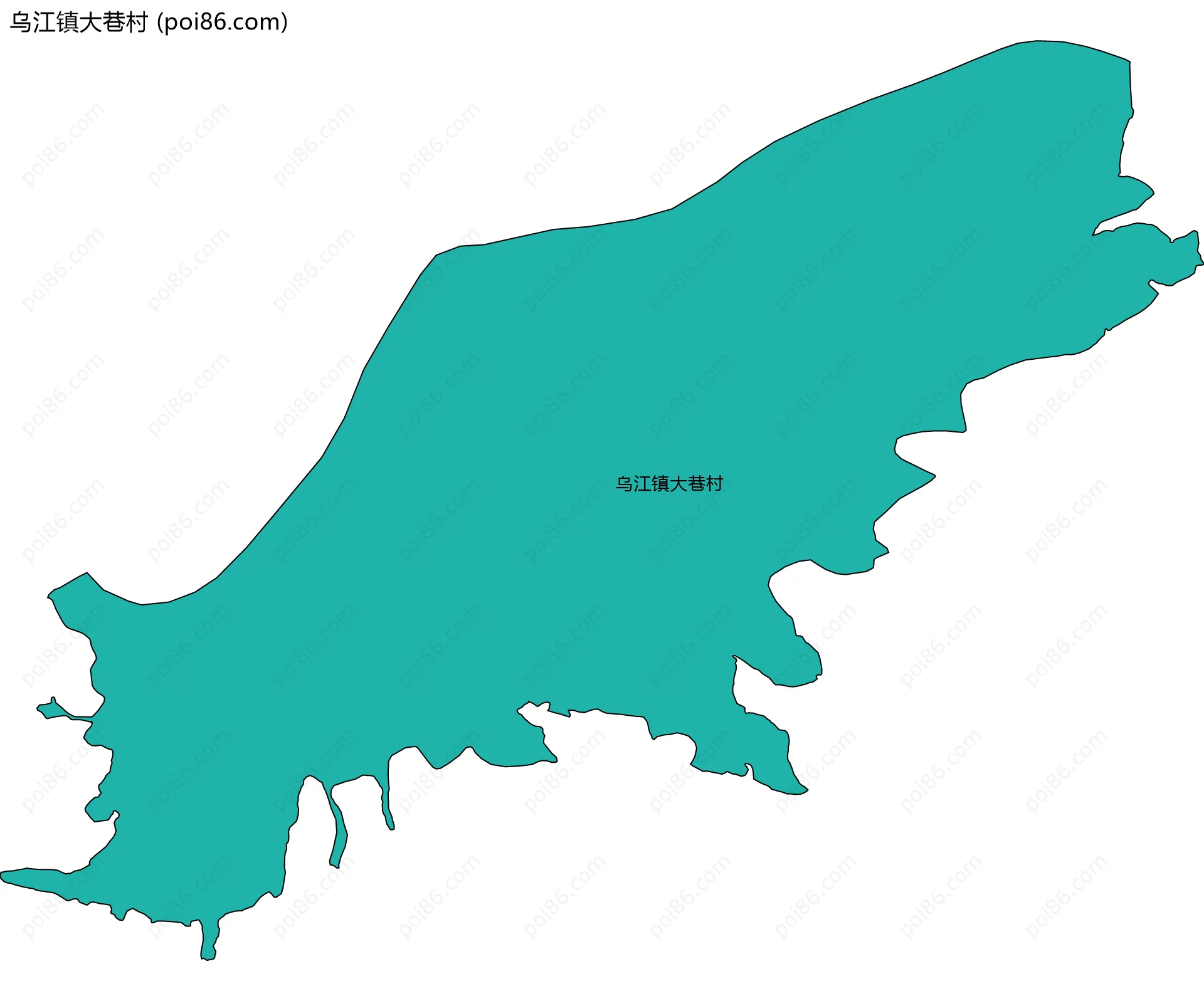 乌江镇大巷村边界地图