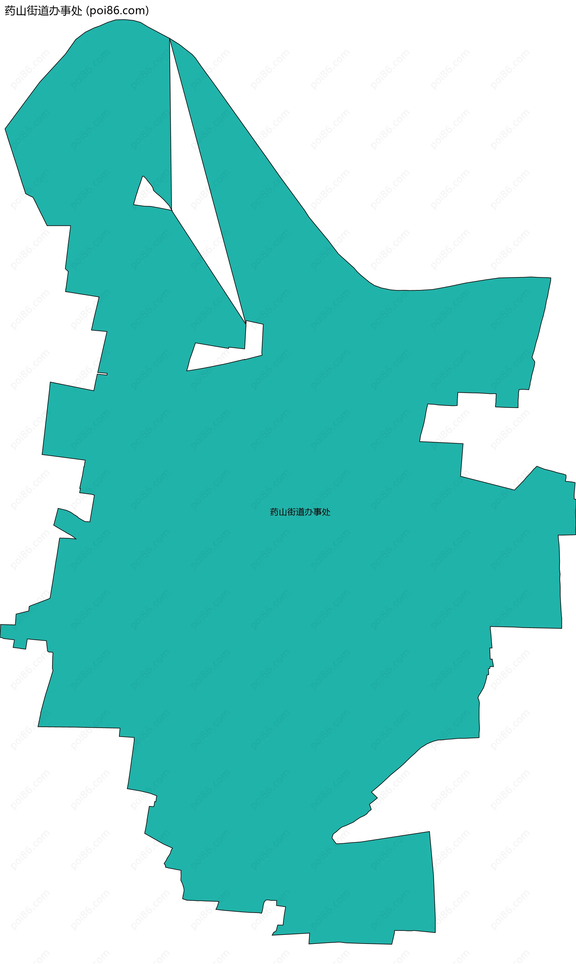 药山街道办事处边界地图