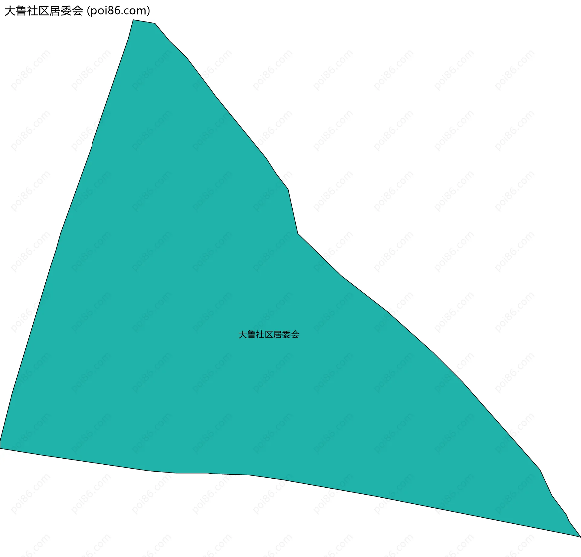 大鲁社区居委会边界地图