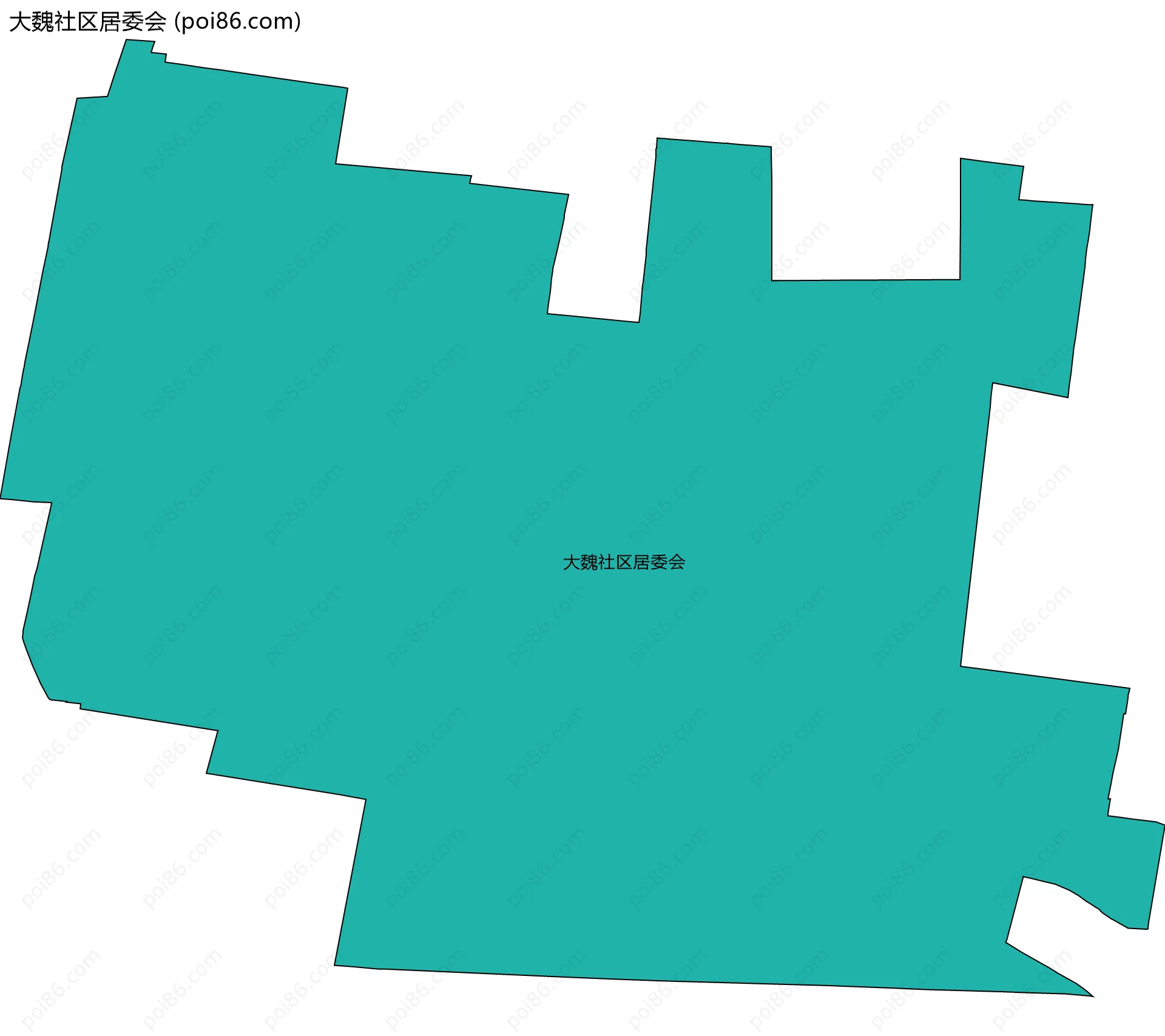 大魏社区居委会边界地图