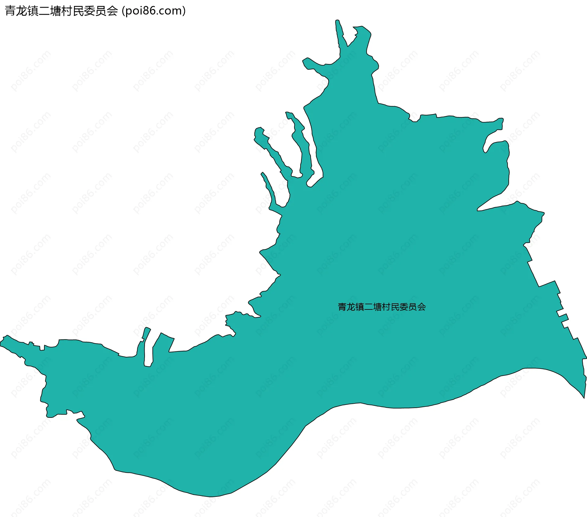 青龙镇二塘村民委员会边界地图