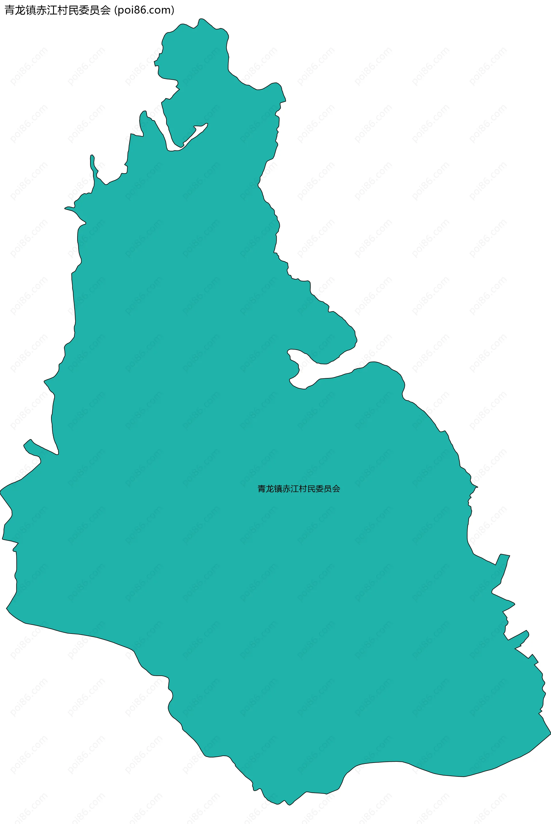 青龙镇赤江村民委员会边界地图