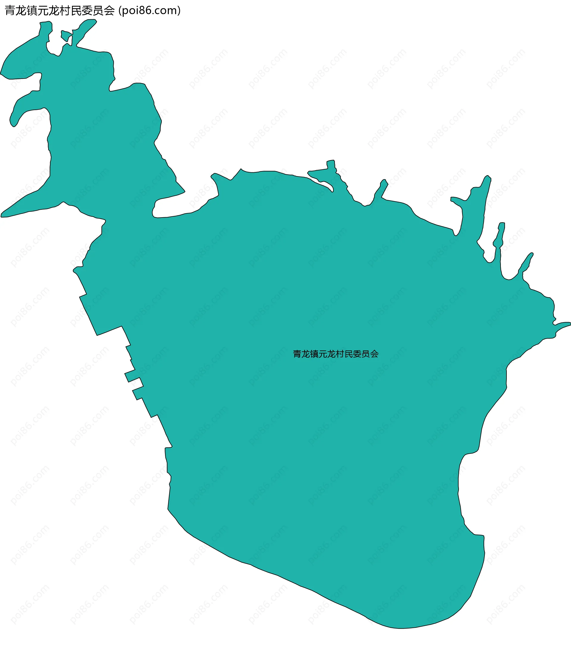 青龙镇元龙村民委员会边界地图