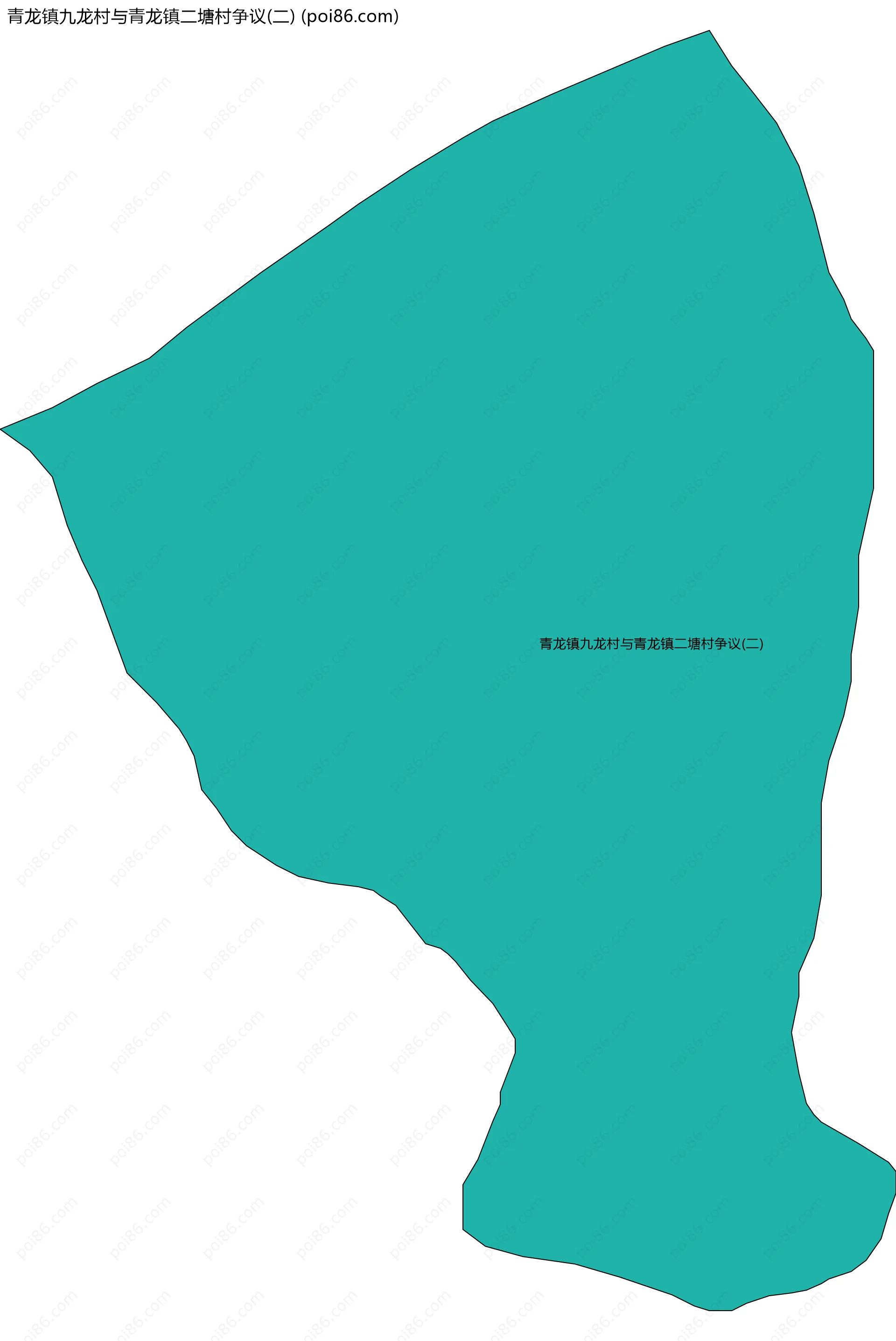 青龙镇九龙村与青龙镇二塘村争议(二)边界地图