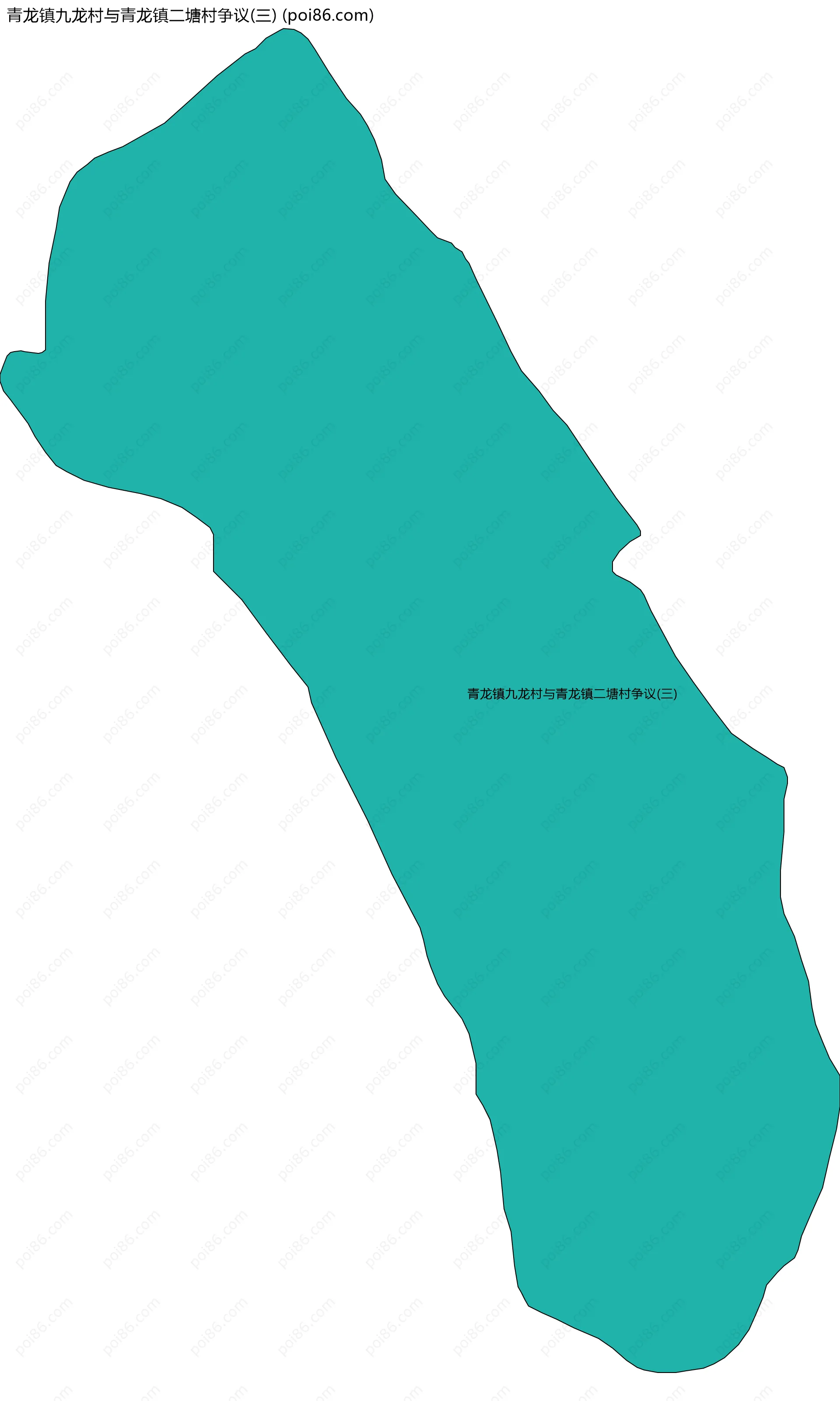 青龙镇九龙村与青龙镇二塘村争议(三)边界地图