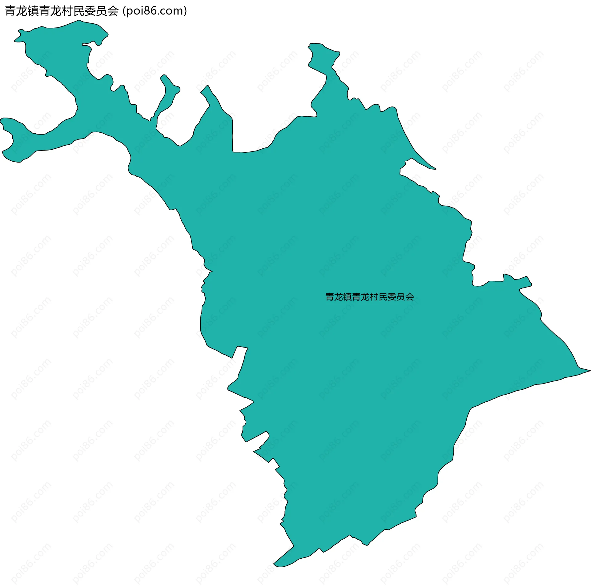 青龙镇青龙村民委员会边界地图