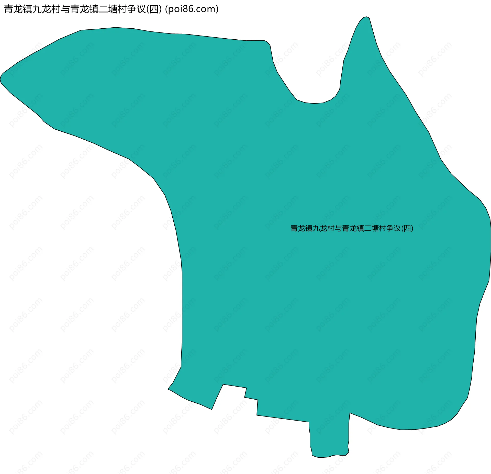 青龙镇九龙村与青龙镇二塘村争议(四)边界地图