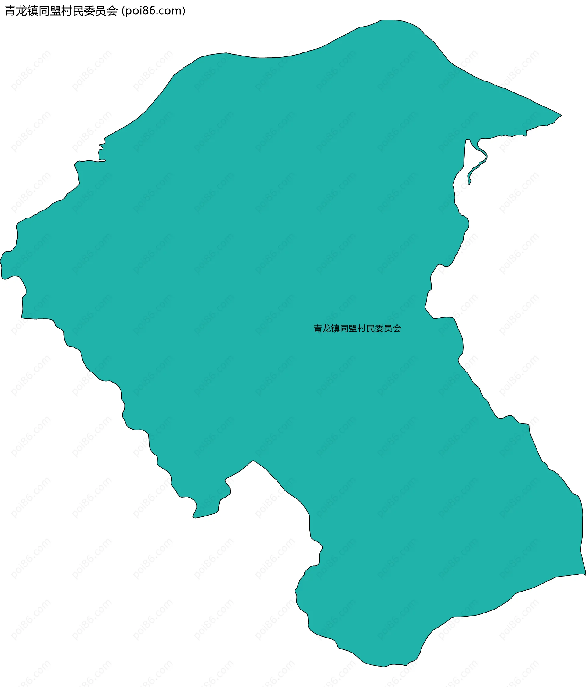 青龙镇同盟村民委员会边界地图