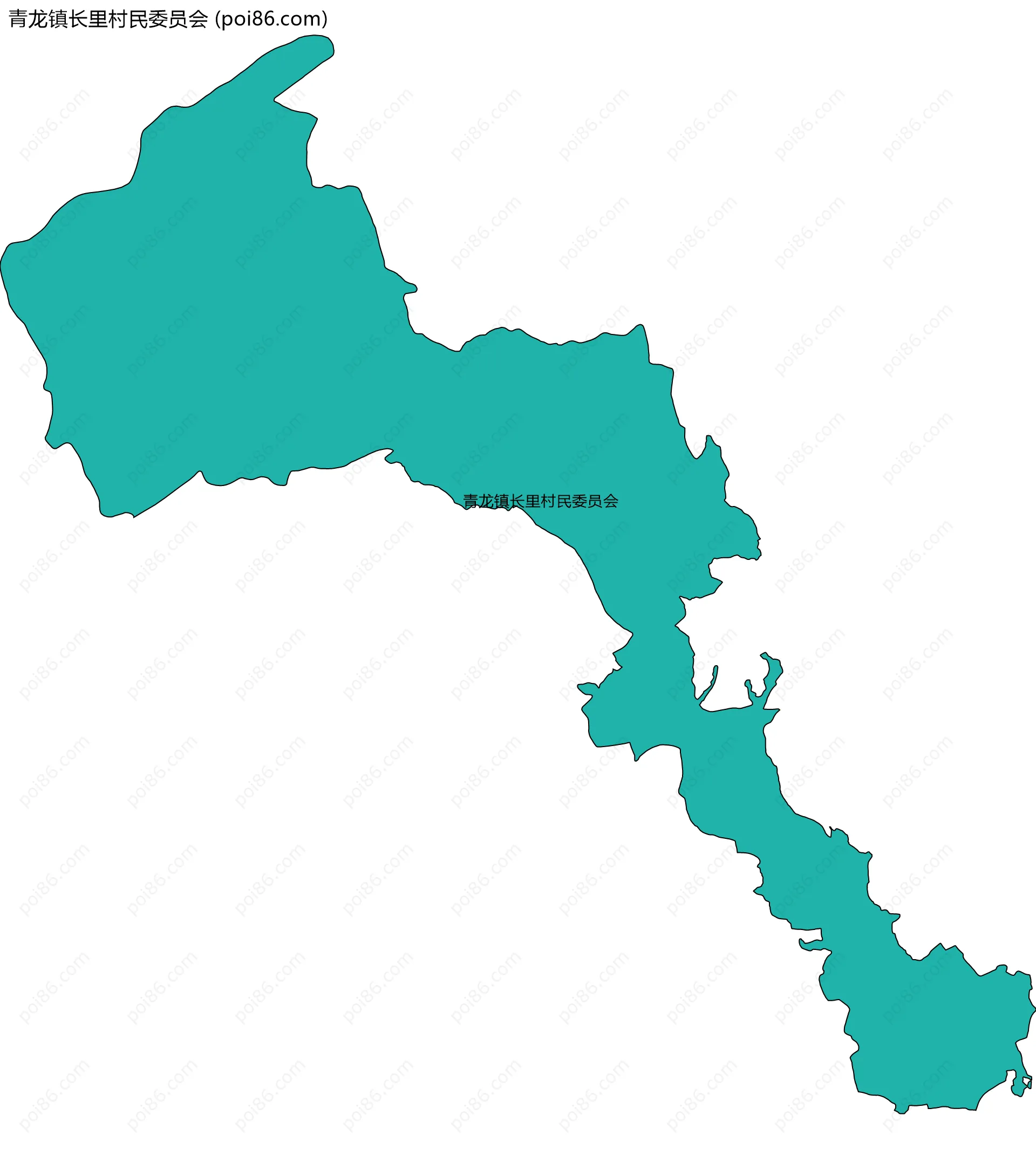 青龙镇长里村民委员会边界地图