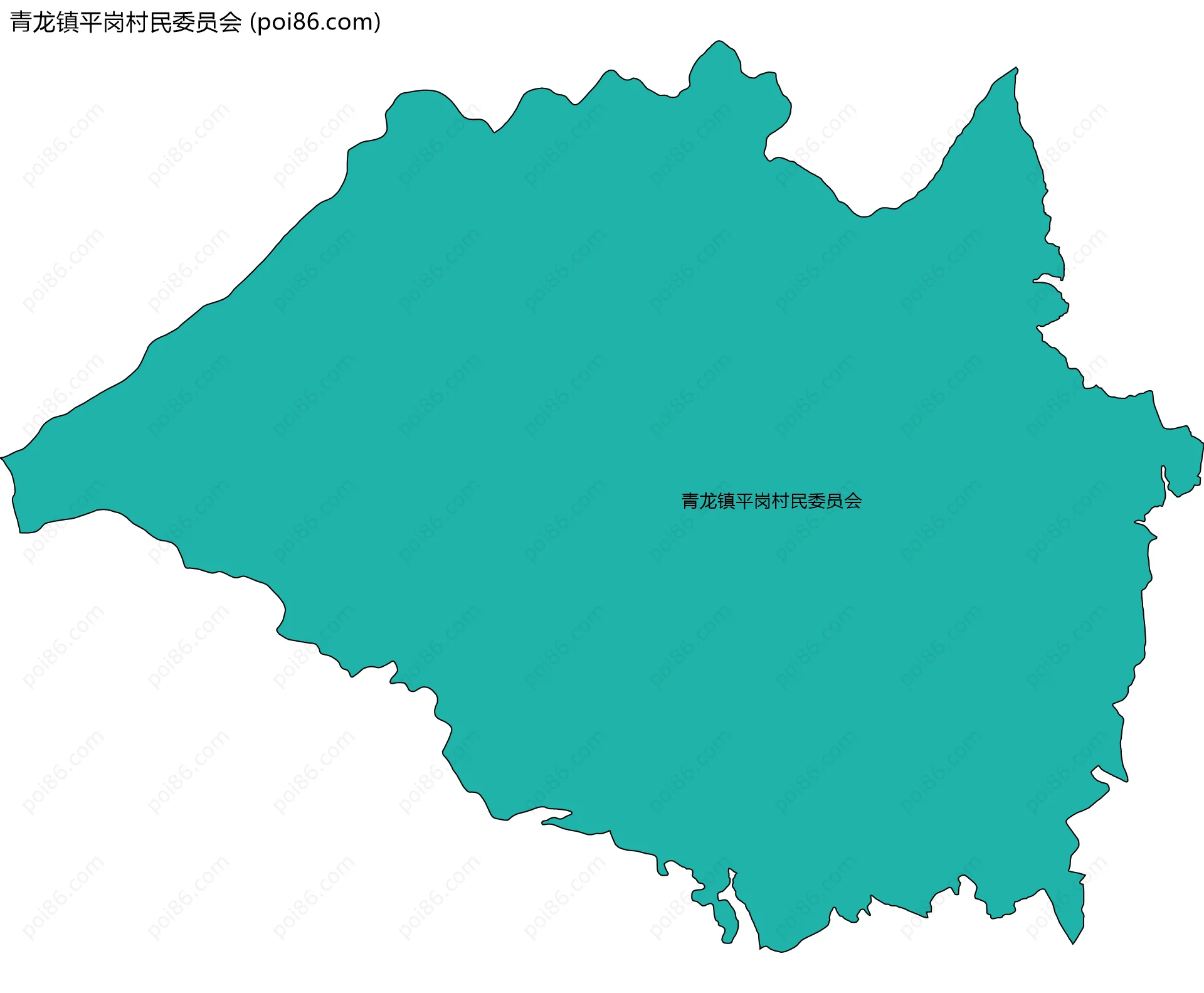 青龙镇平岗村民委员会边界地图