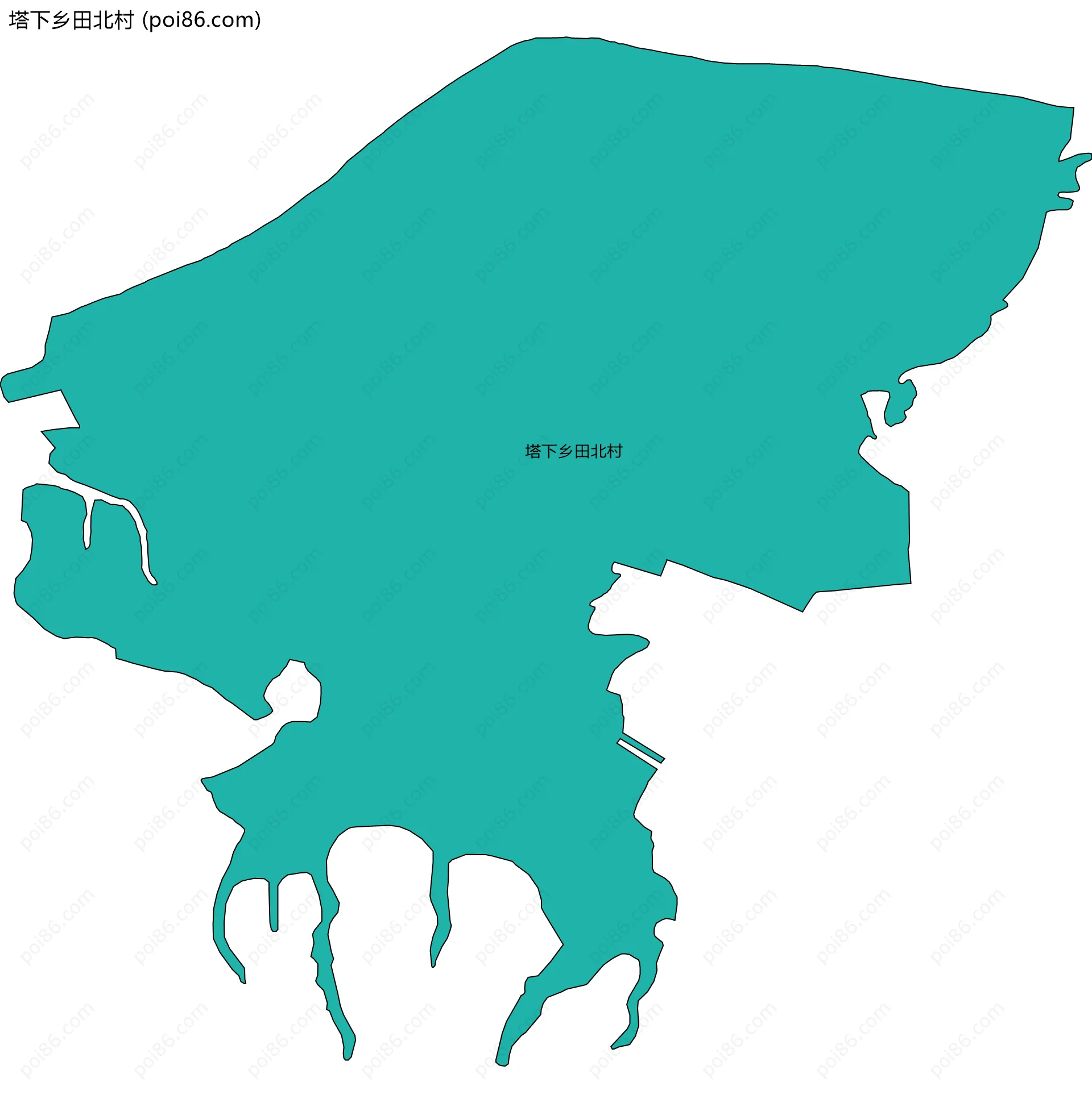 塔下乡田北村边界地图