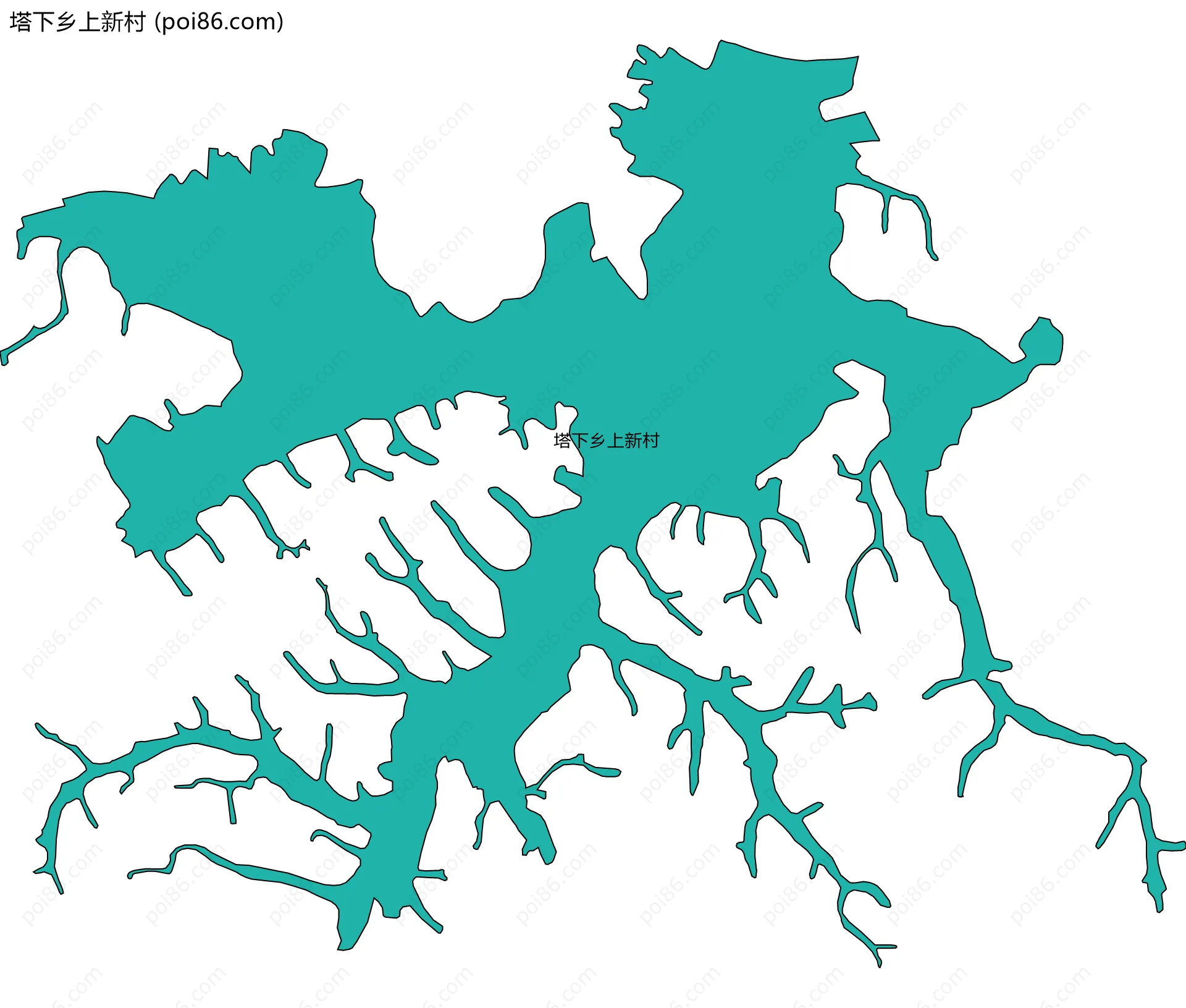 塔下乡上新村边界地图