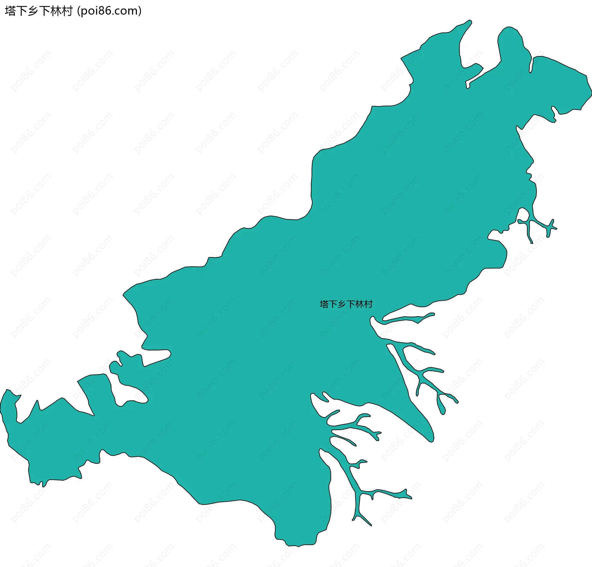 塔下乡下林村边界地图