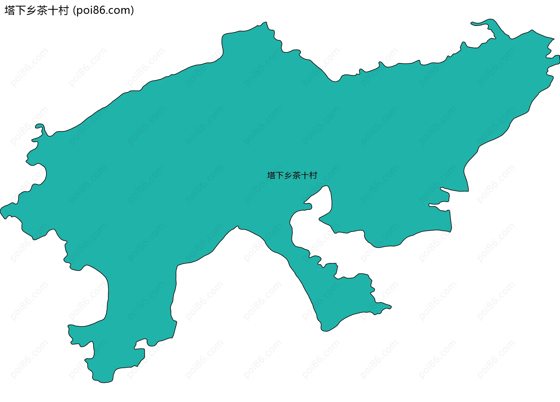 塔下乡茶十村边界地图