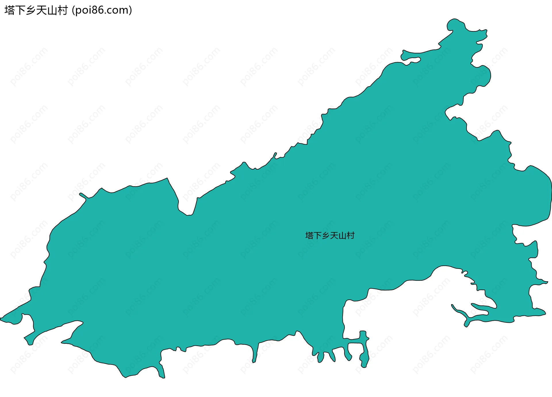 塔下乡天山村边界地图