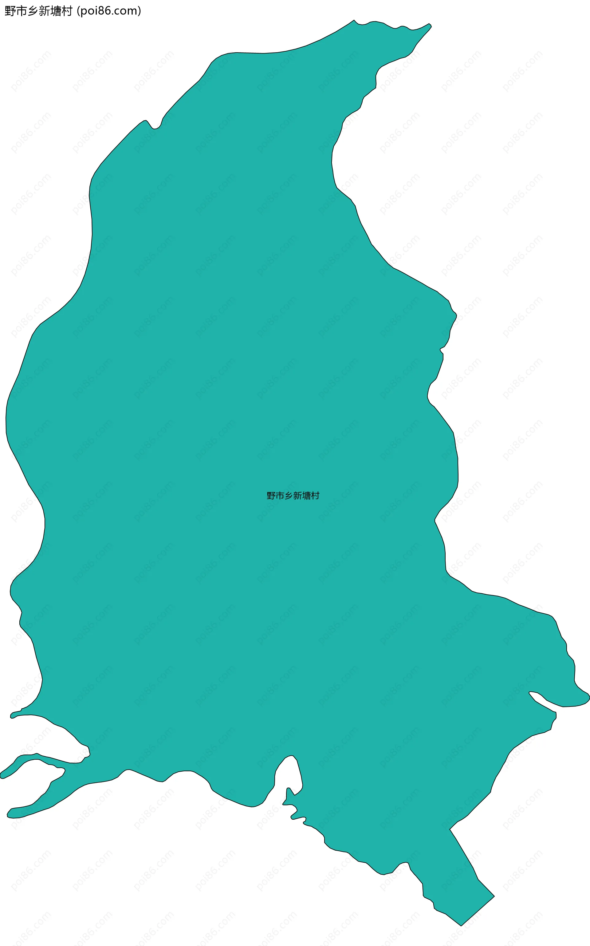 野市乡新塘村边界地图