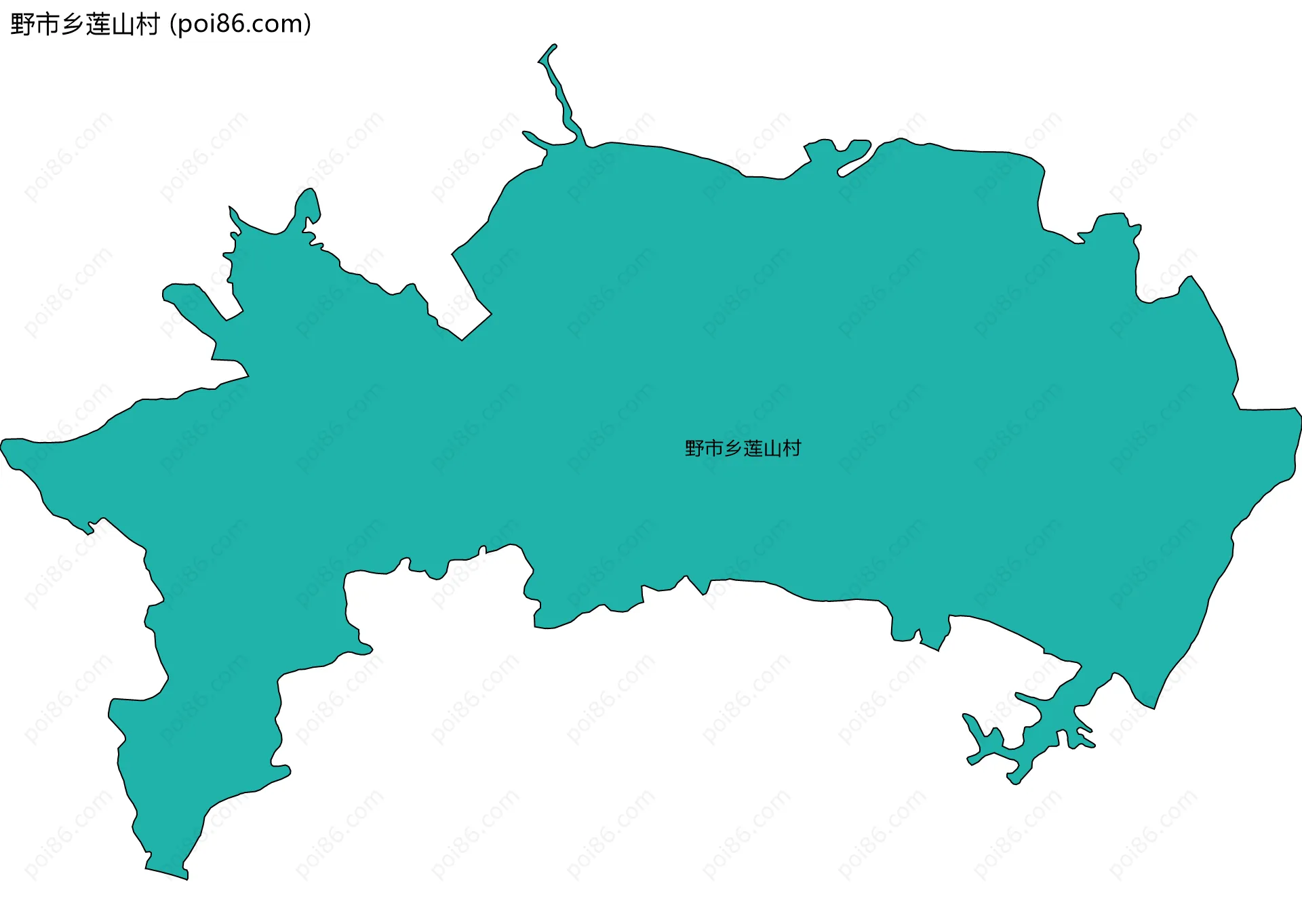 野市乡莲山村边界地图