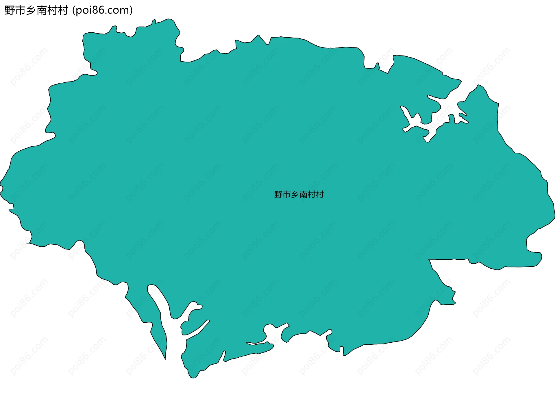野市乡南村村边界地图