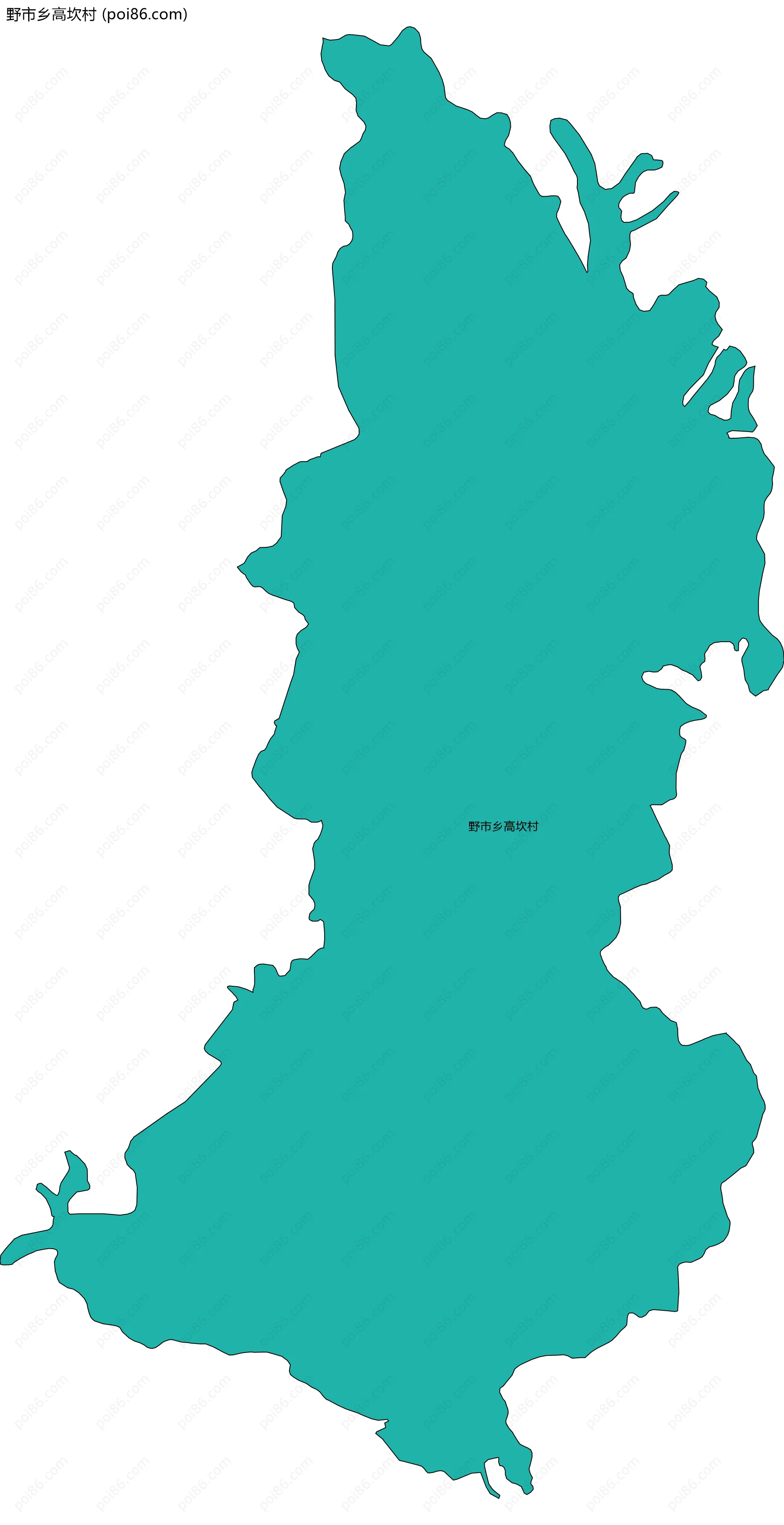 野市乡高坎村边界地图