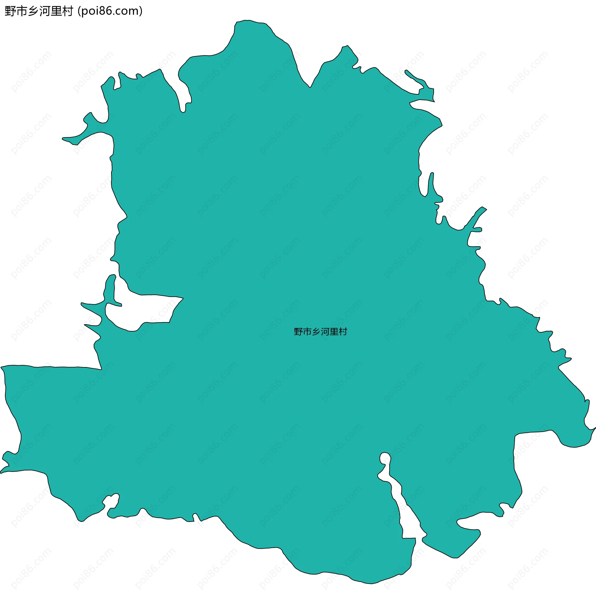 野市乡河里村边界地图