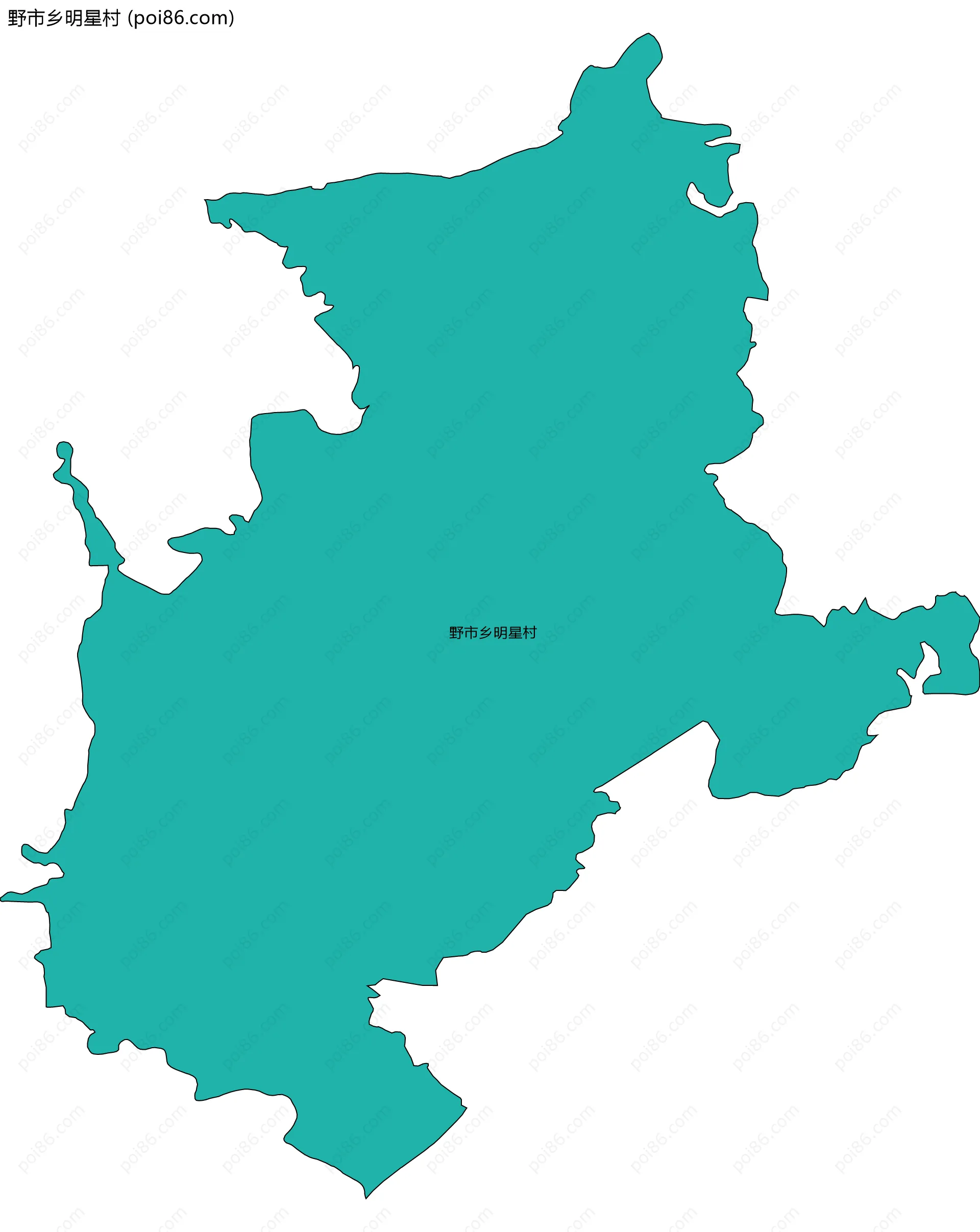 野市乡明星村边界地图