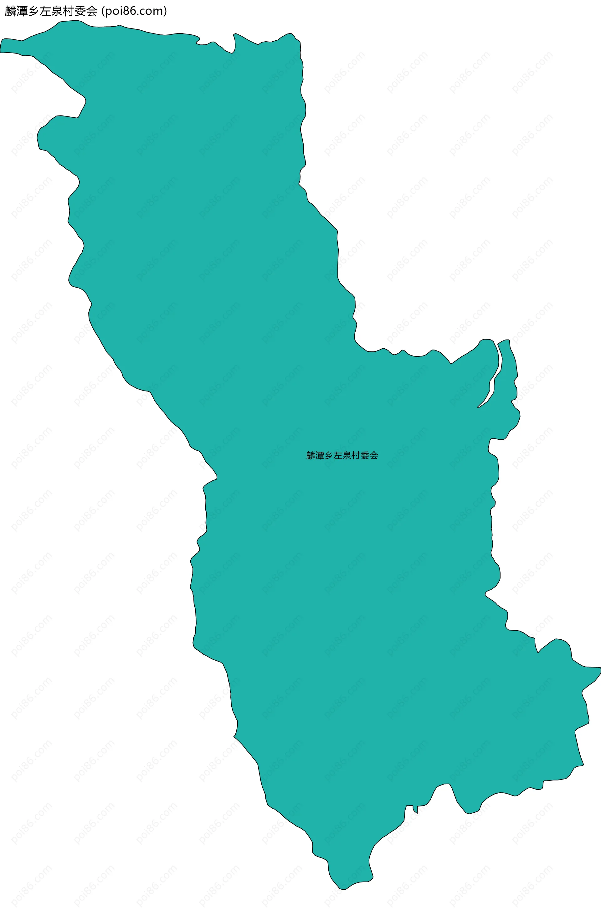 麟潭乡左泉村委会边界地图