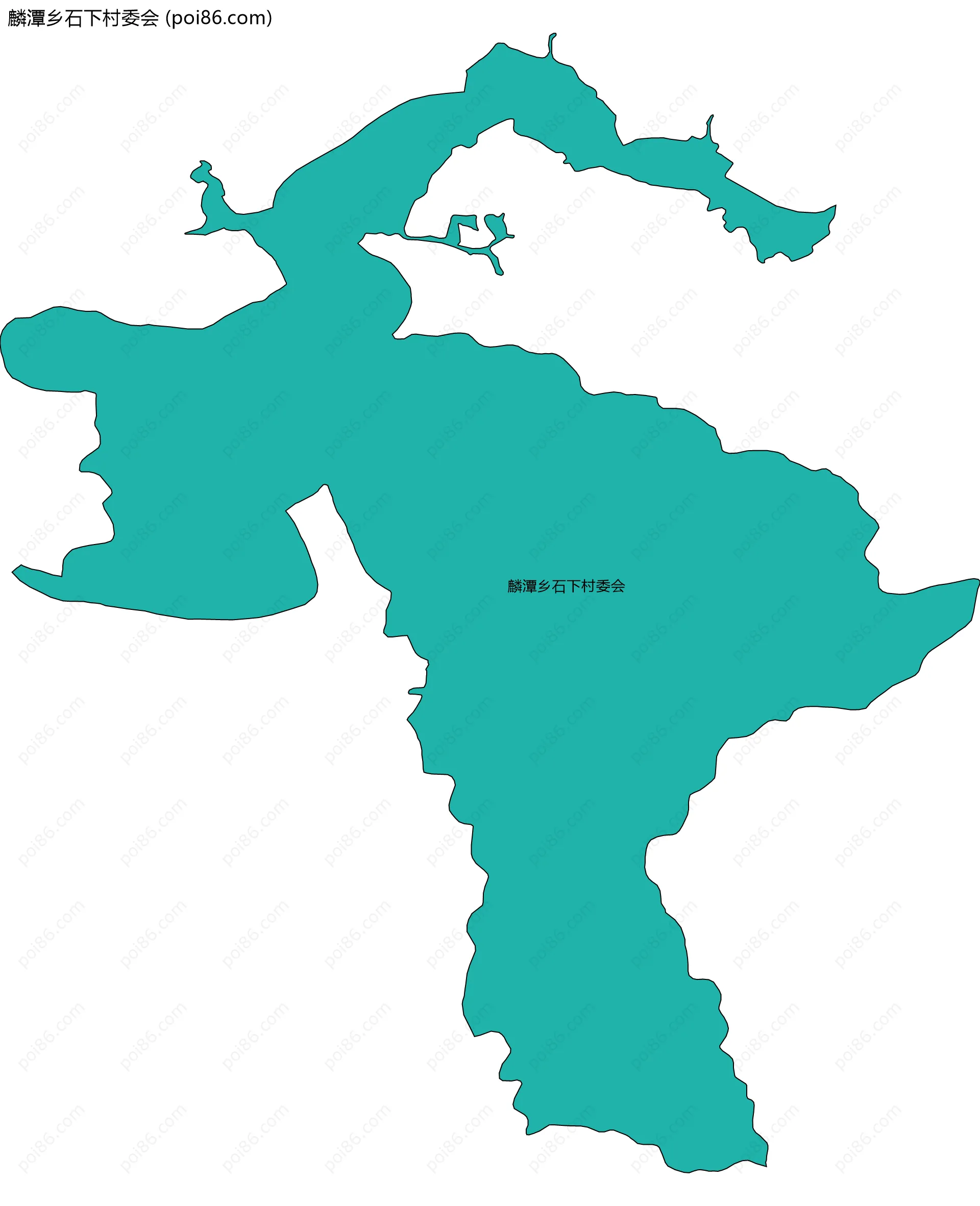 麟潭乡石下村委会边界地图