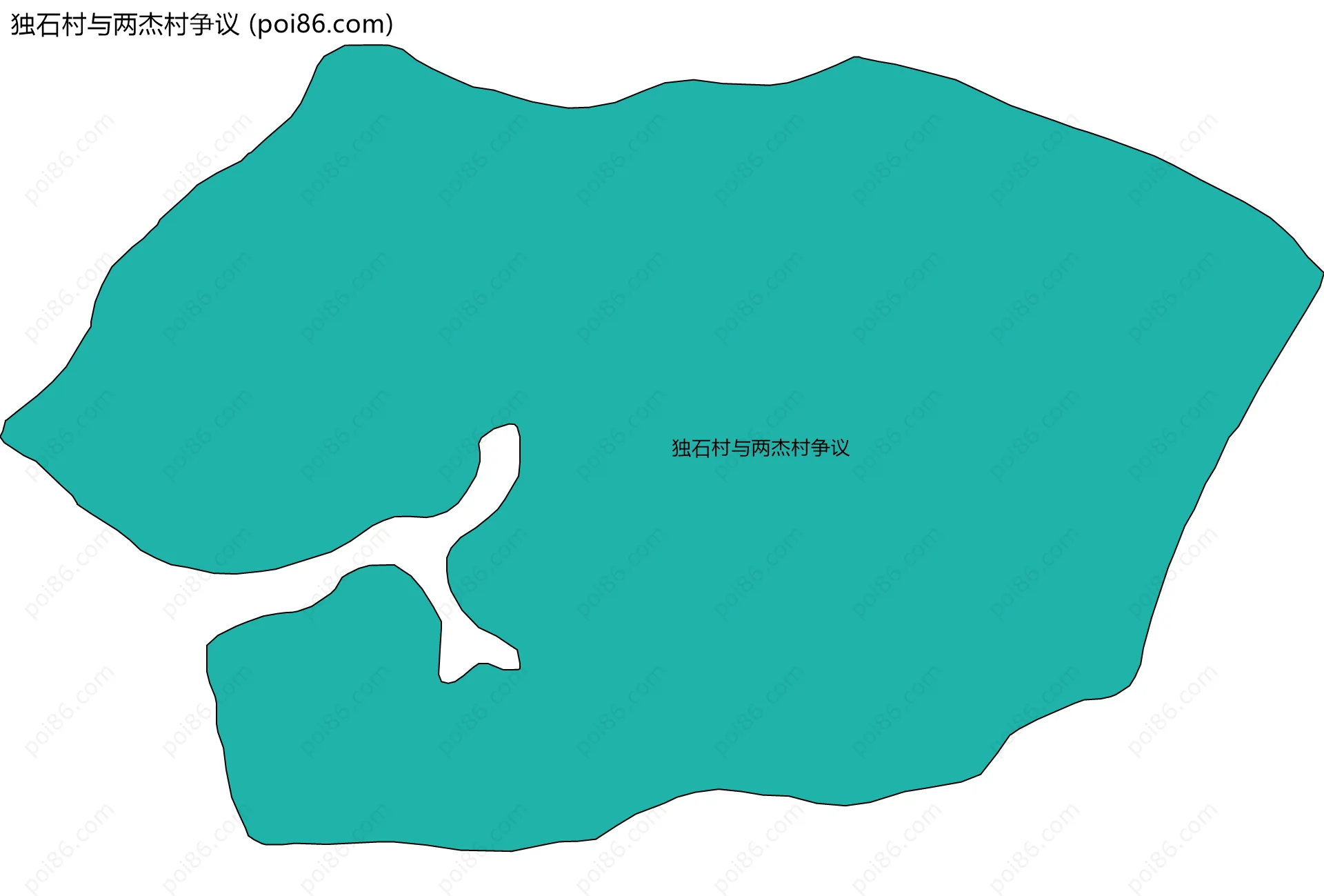 独石村与两杰村争议边界地图