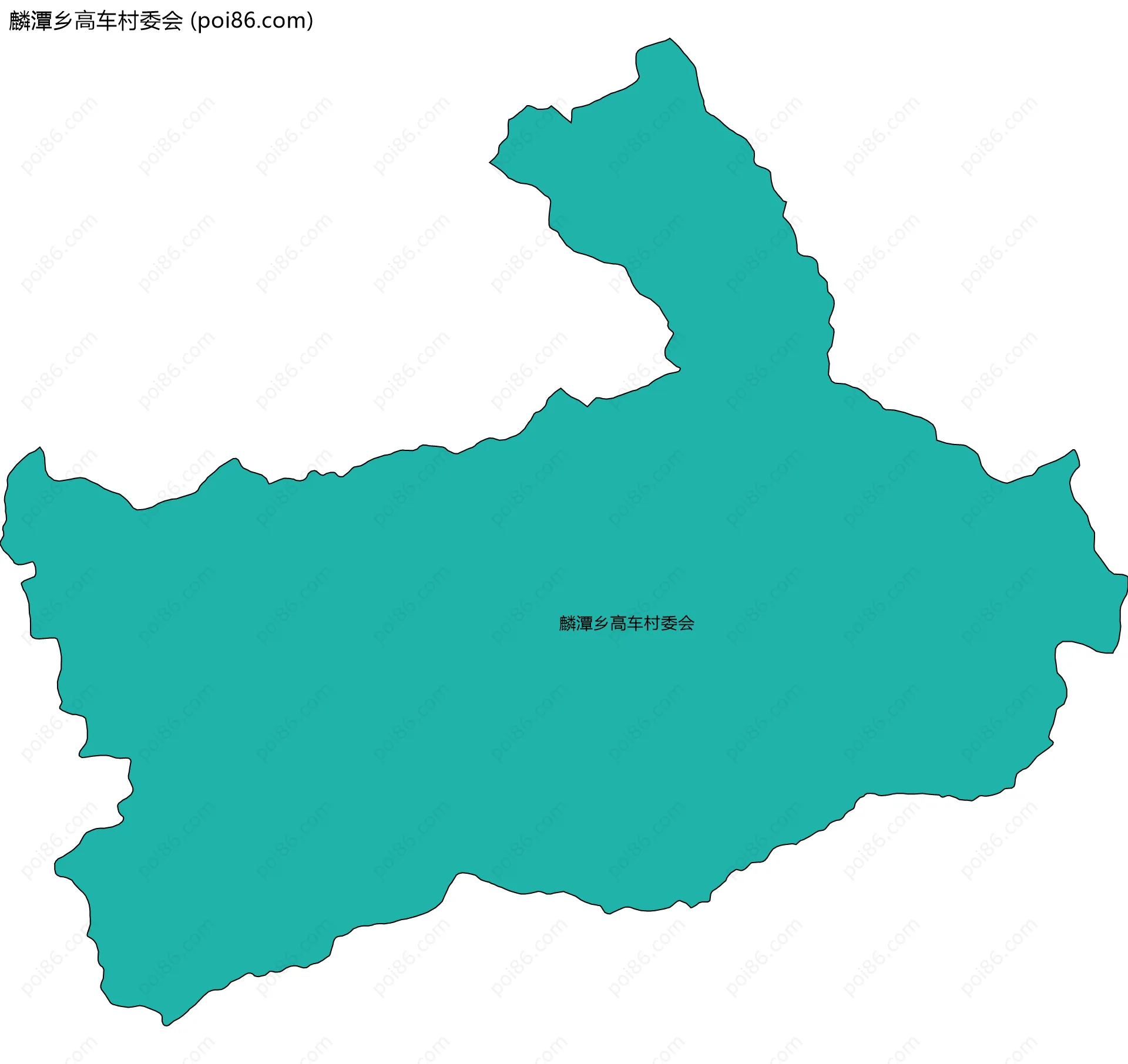 麟潭乡高车村委会边界地图