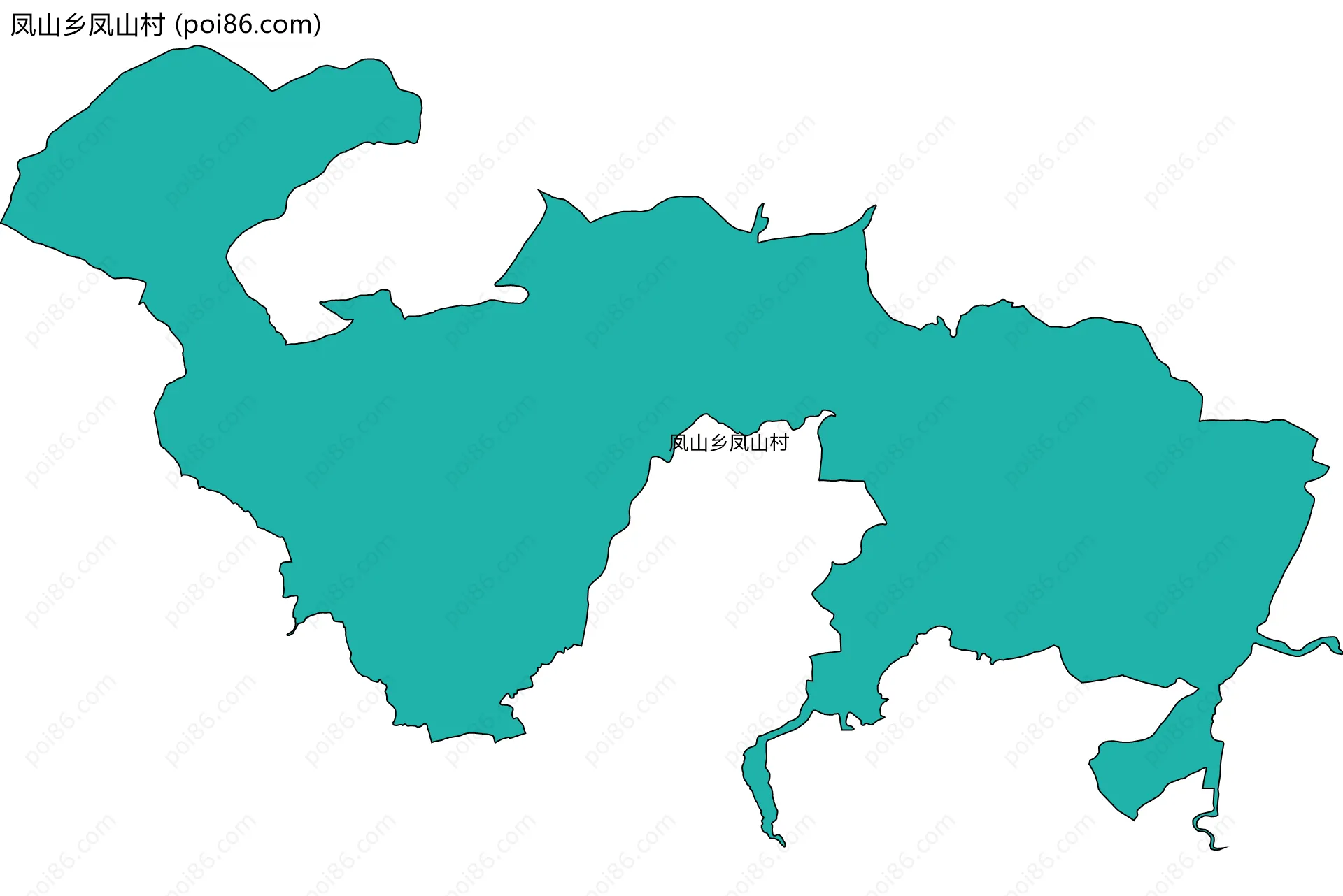 凤山乡凤山村边界地图