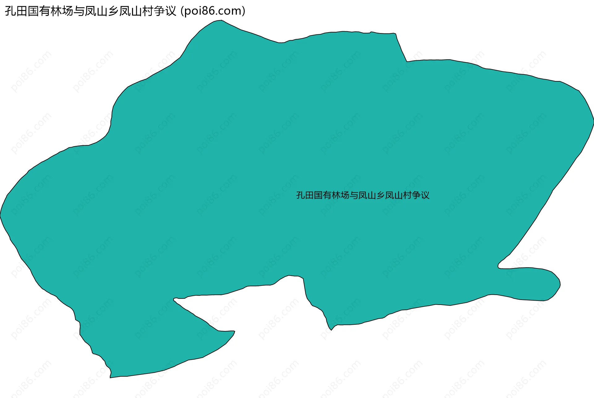 孔田国有林场与凤山乡凤山村争议边界地图