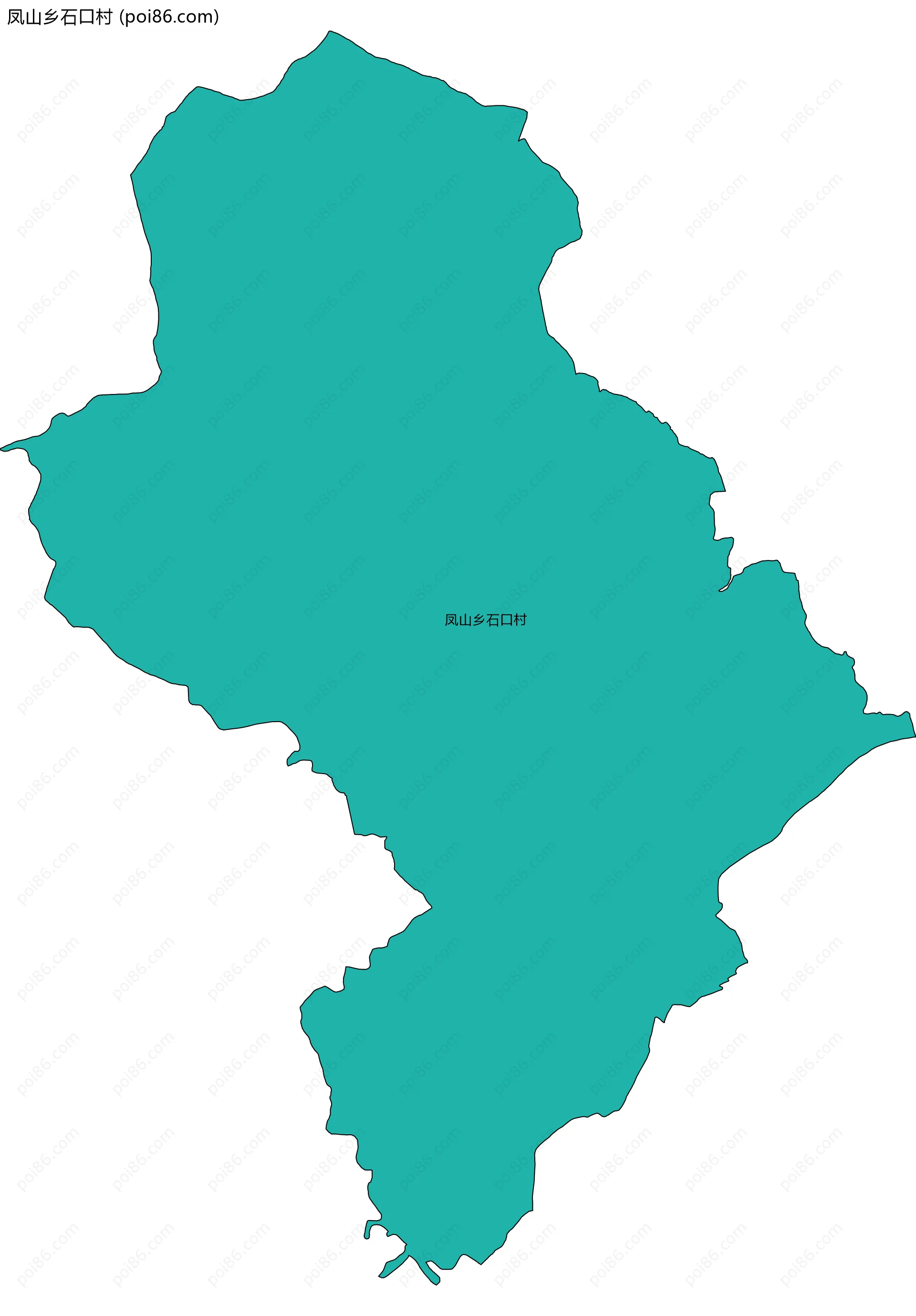 凤山乡石口村边界地图