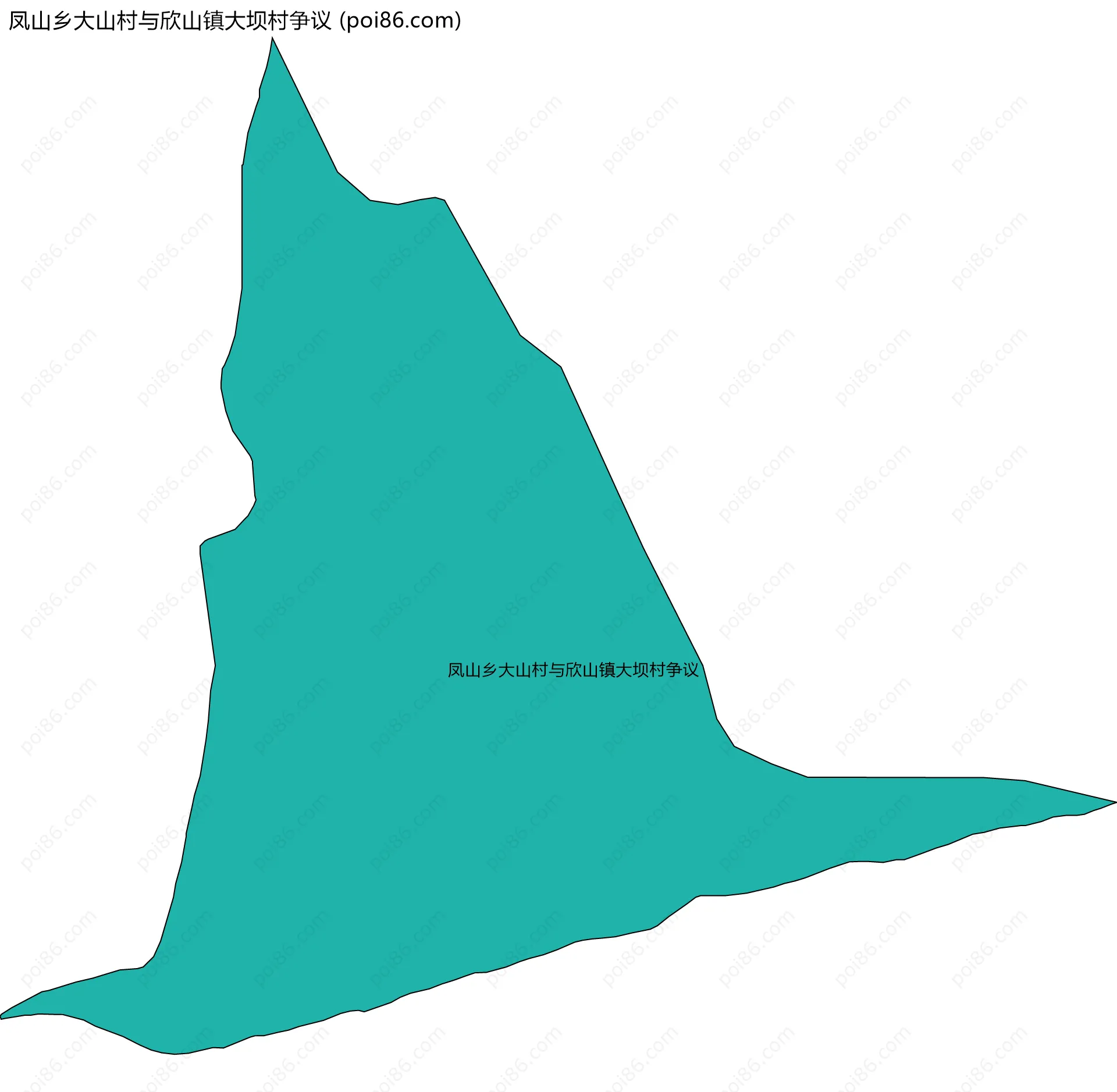 凤山乡大山村与欣山镇大坝村争议边界地图