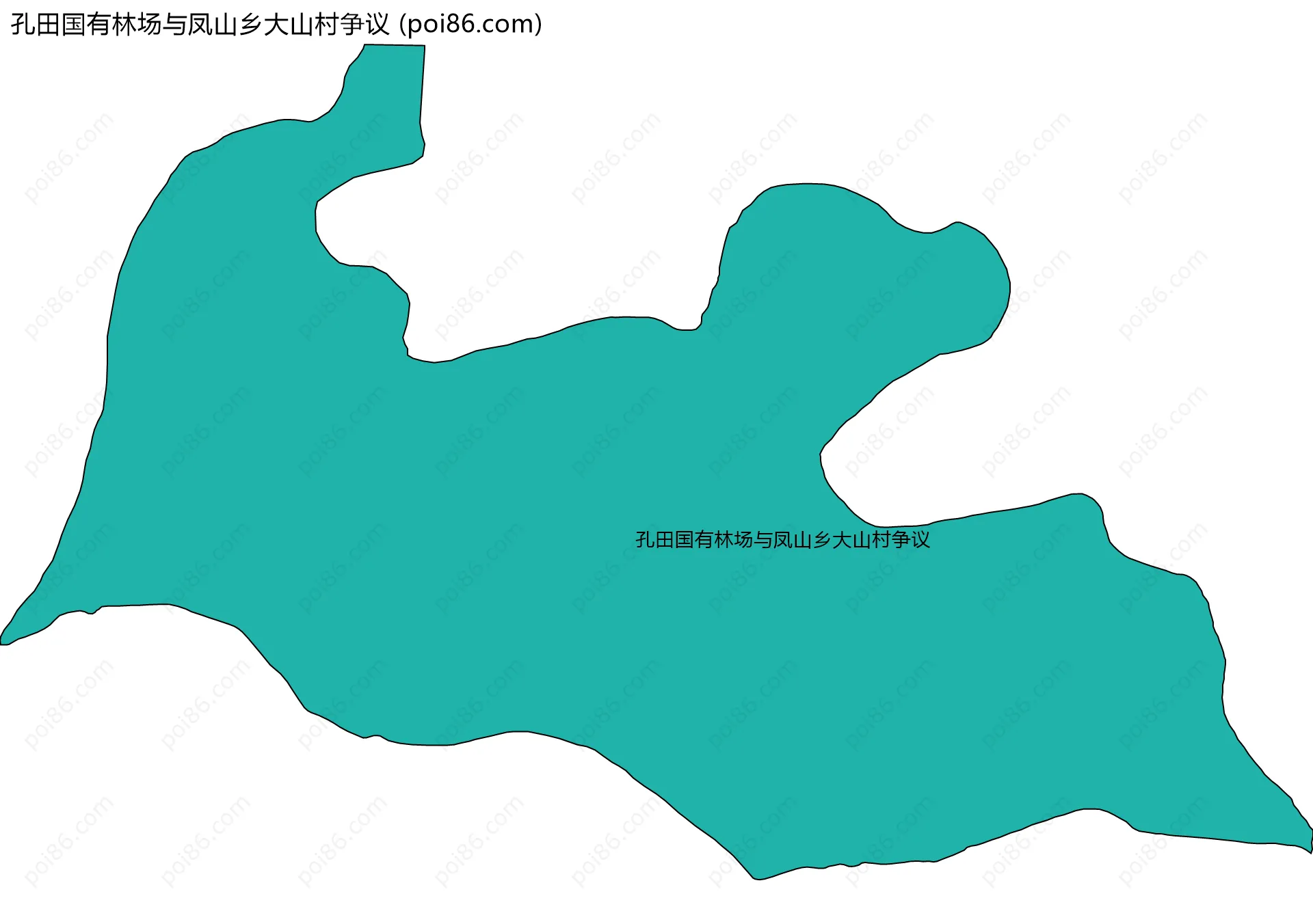 孔田国有林场与凤山乡大山村争议边界地图