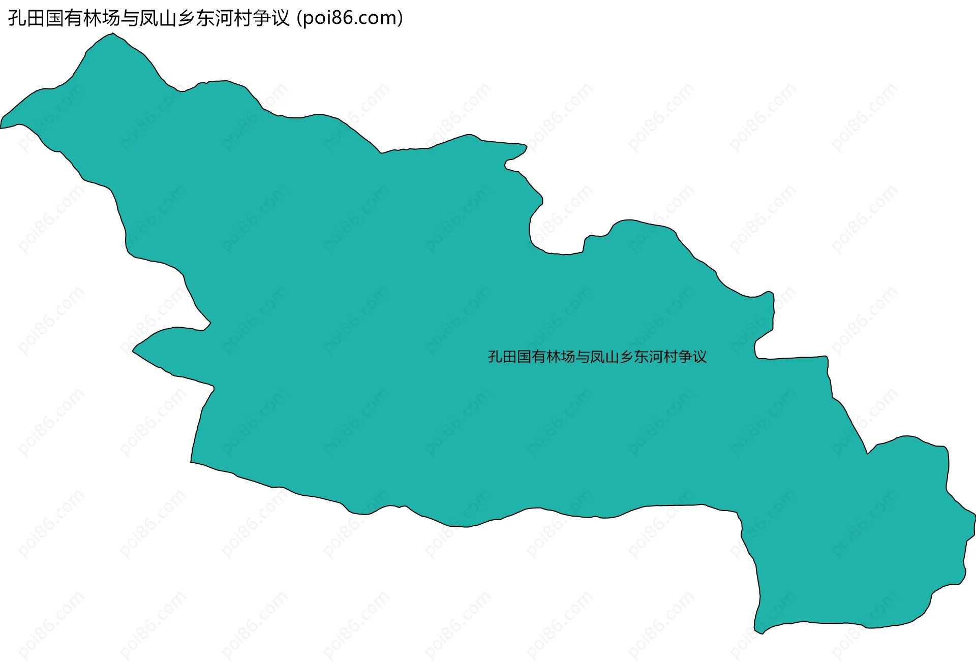 孔田国有林场与凤山乡东河村争议边界地图