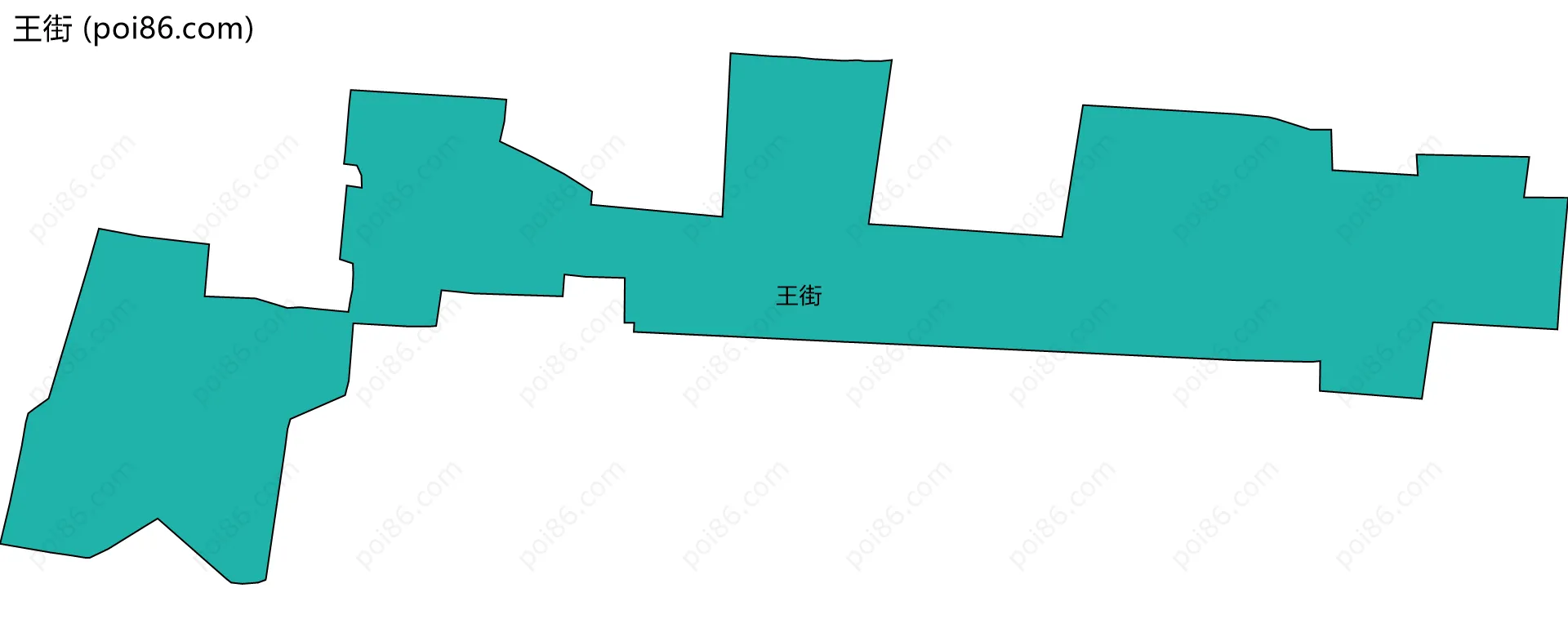 王街边界地图