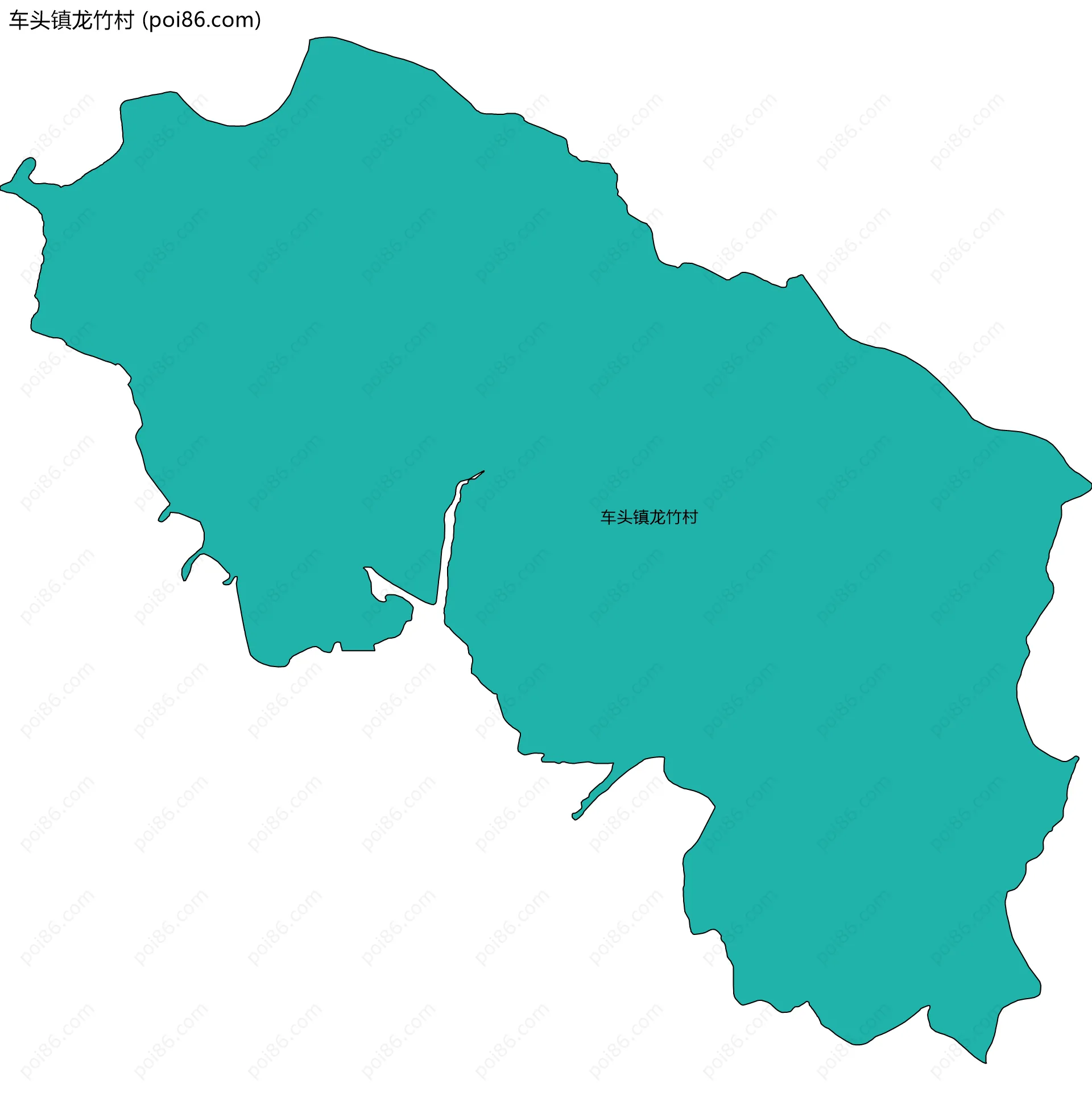 车头镇龙竹村边界地图