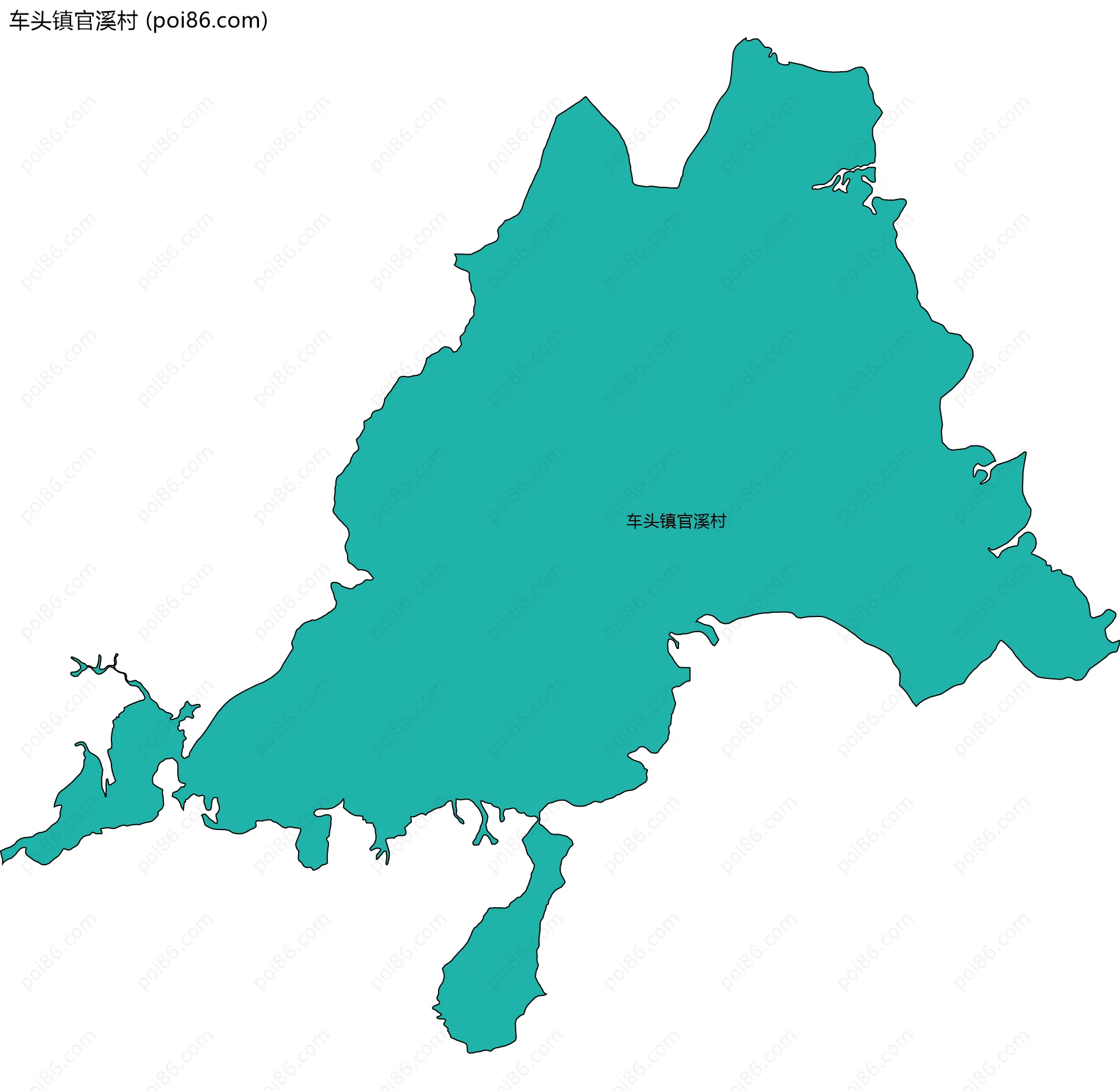 车头镇官溪村边界地图