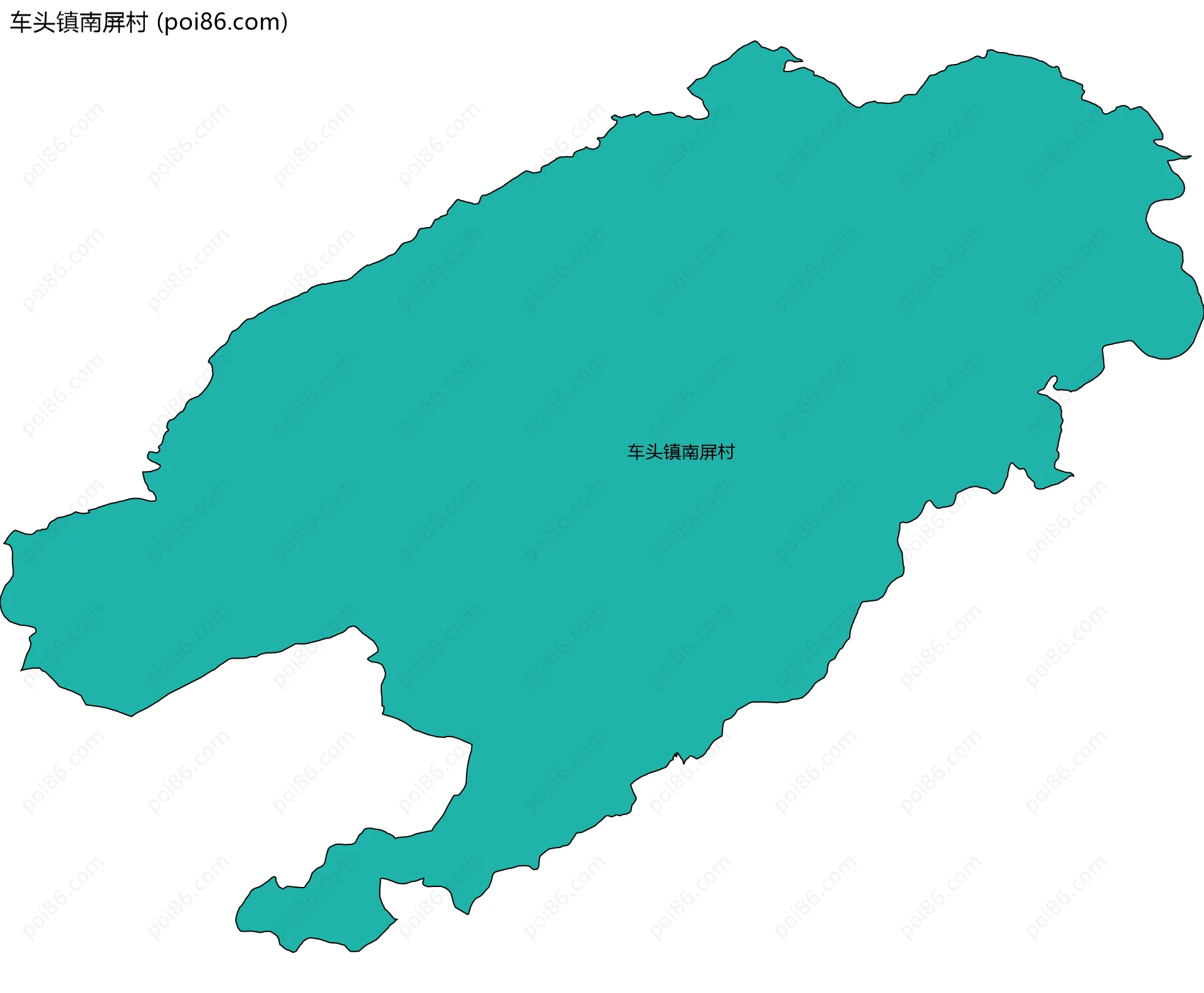 车头镇南屏村边界地图