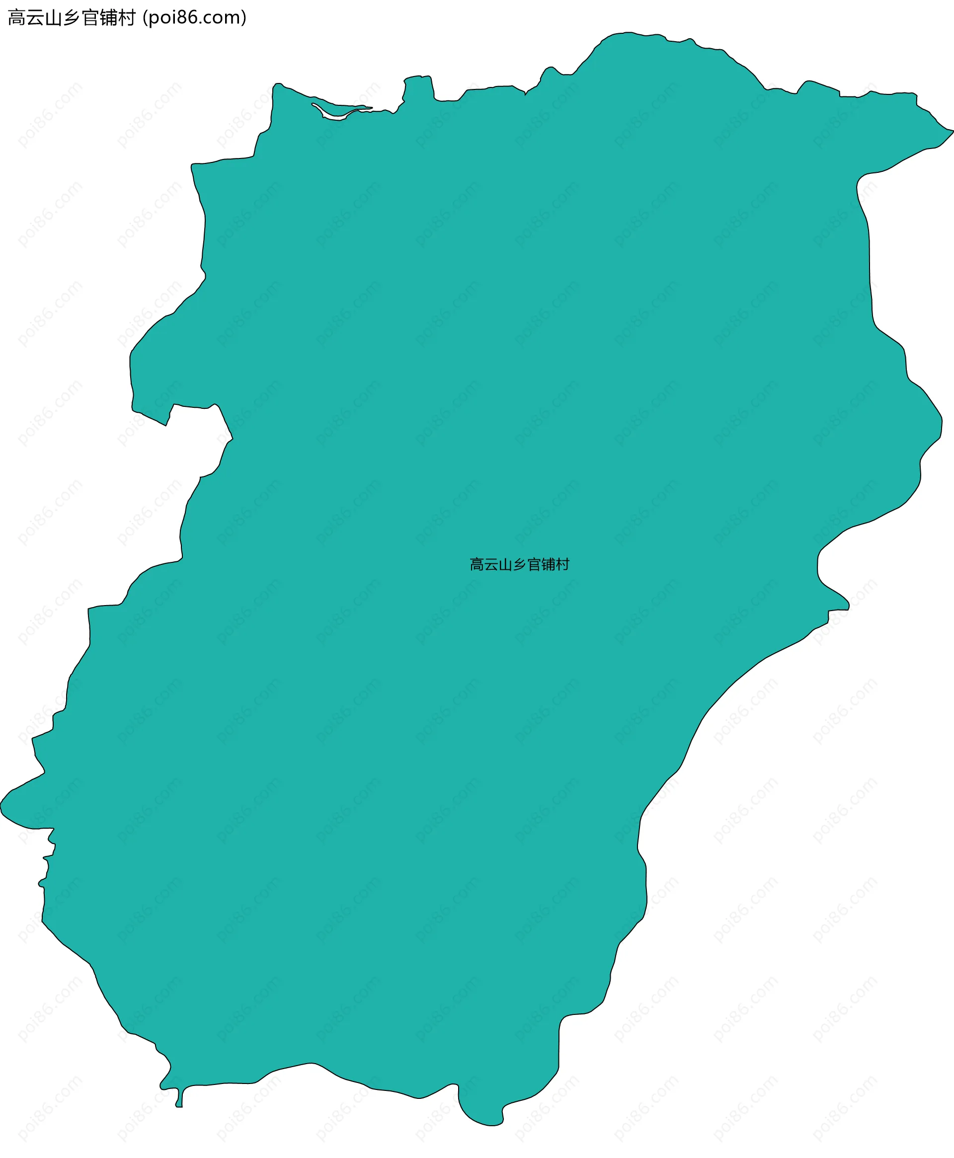 高云山乡官铺村边界地图